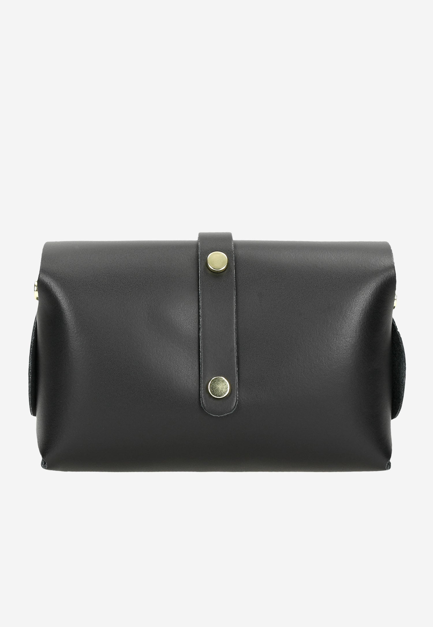 Mała czarna wizytowa torebka damska ze skóry licowej