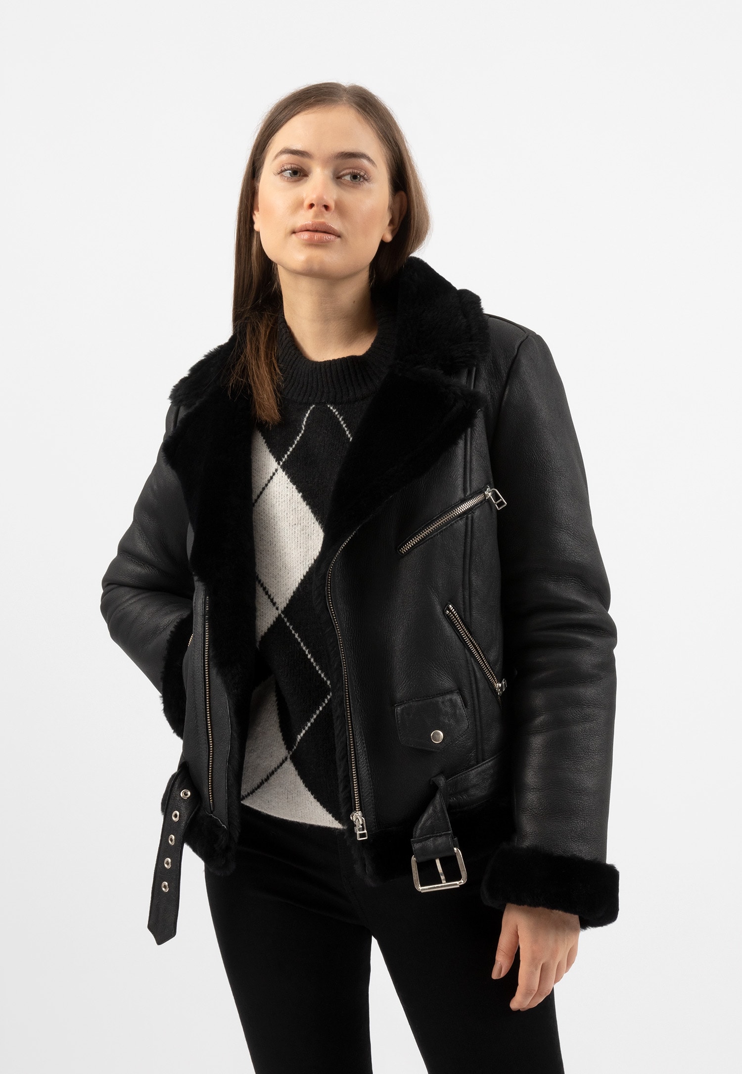 RELAKS beżowa kurtka damska kożuch