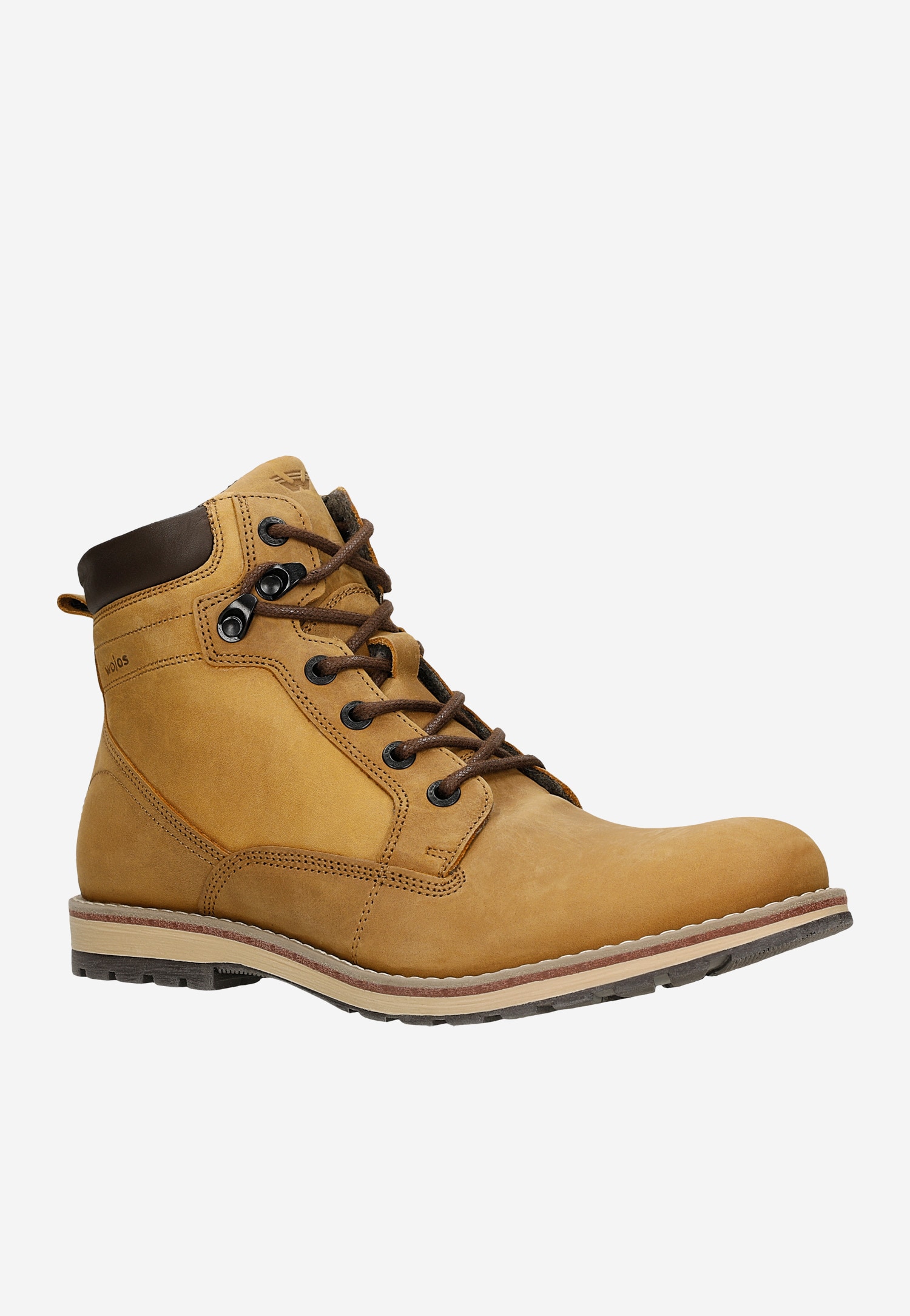 Jasnobrązowe trzewiki męskie workery