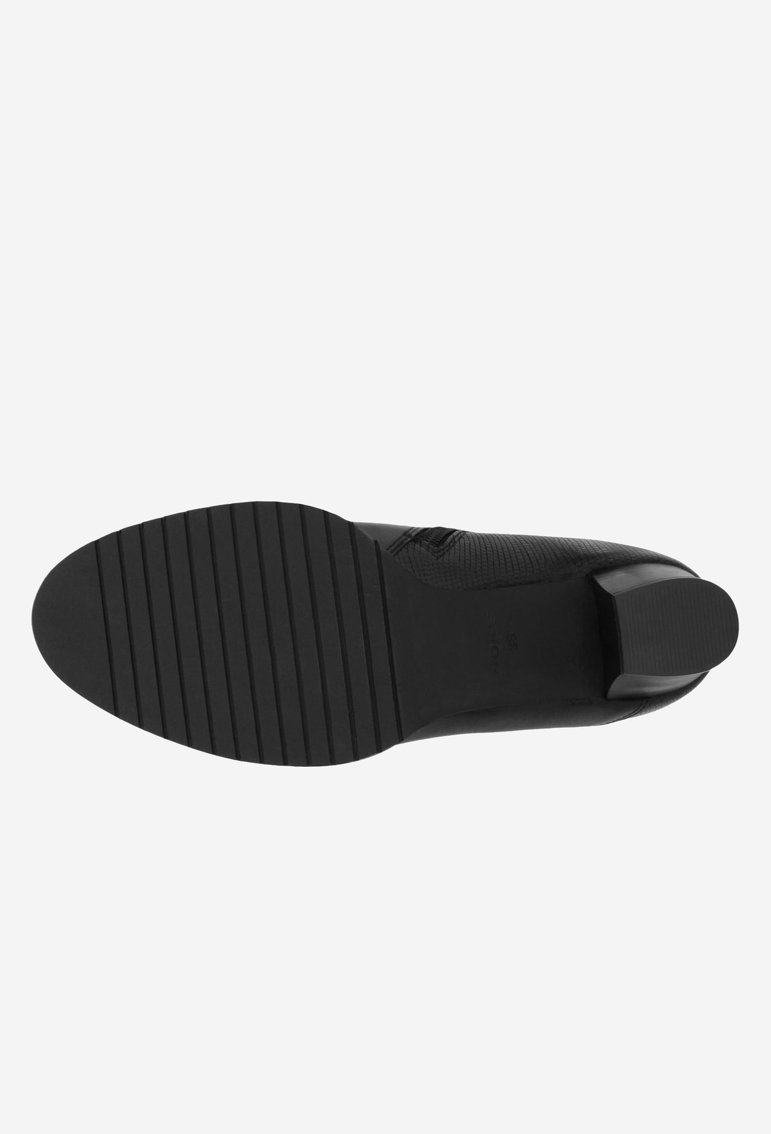 Czarne półbuty damskie na niskim słupku