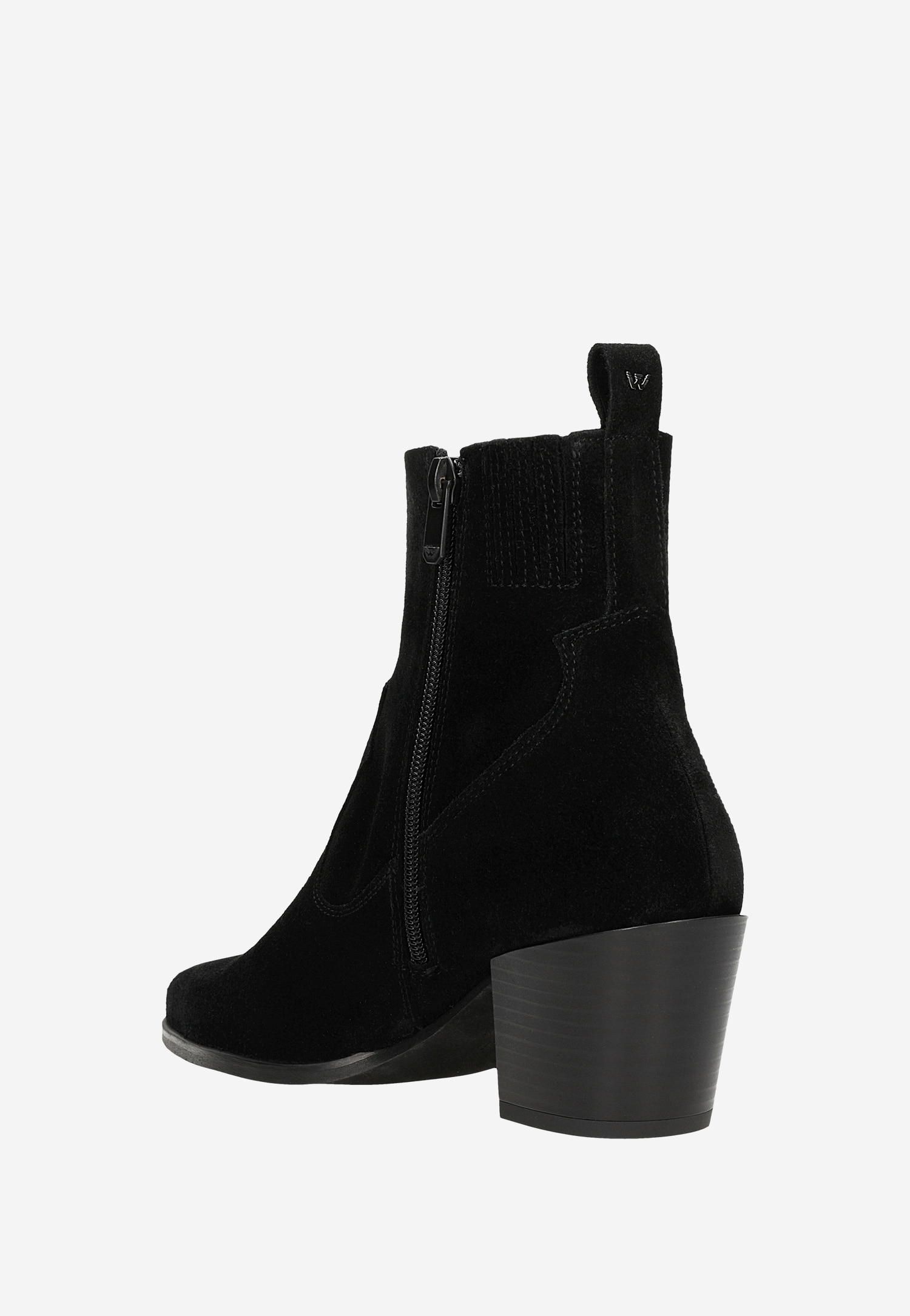 Czarne skórzane kowbojki z niską cholewką