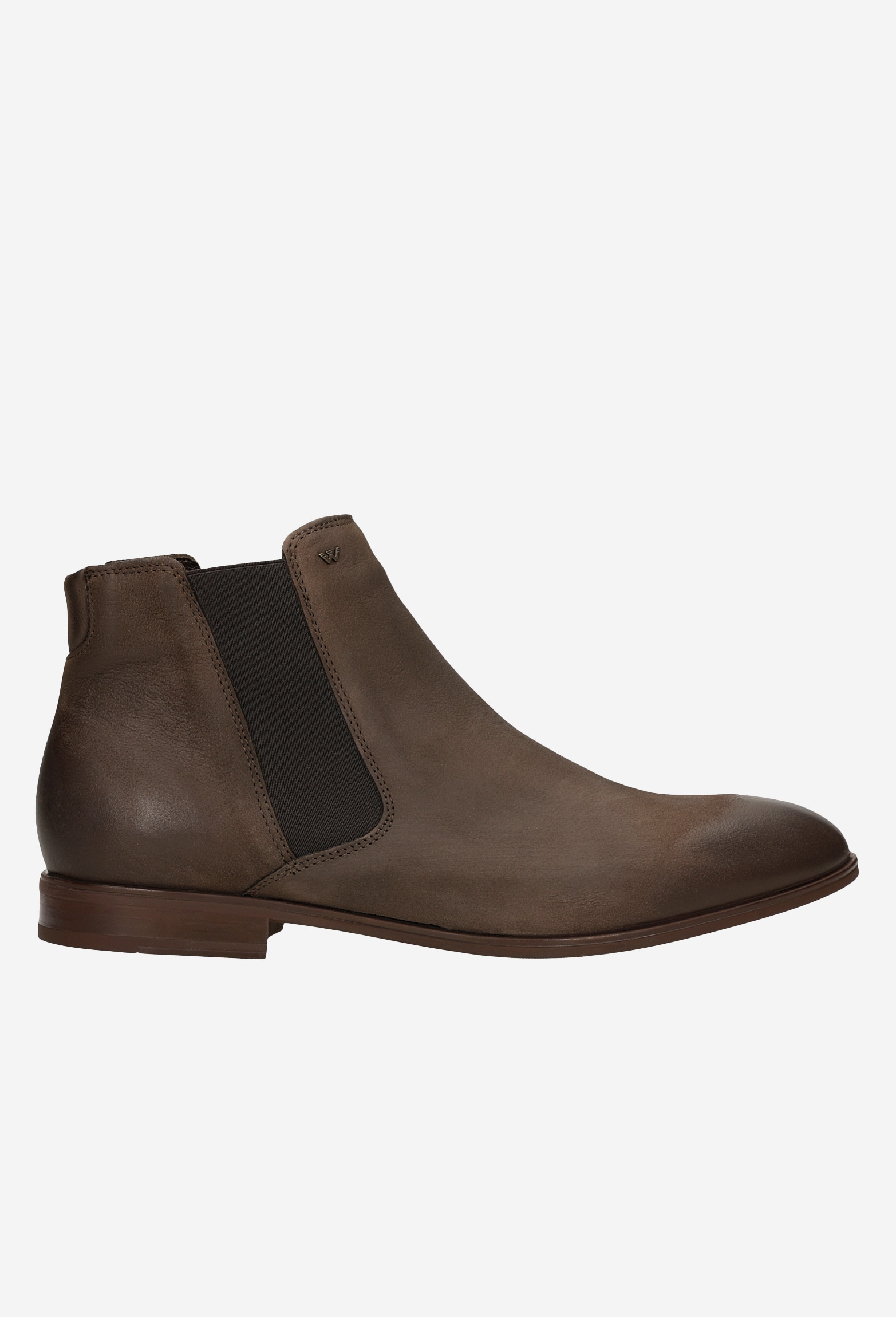 Sztyblety męskie z nubuku w kolorze ciemnego brązu