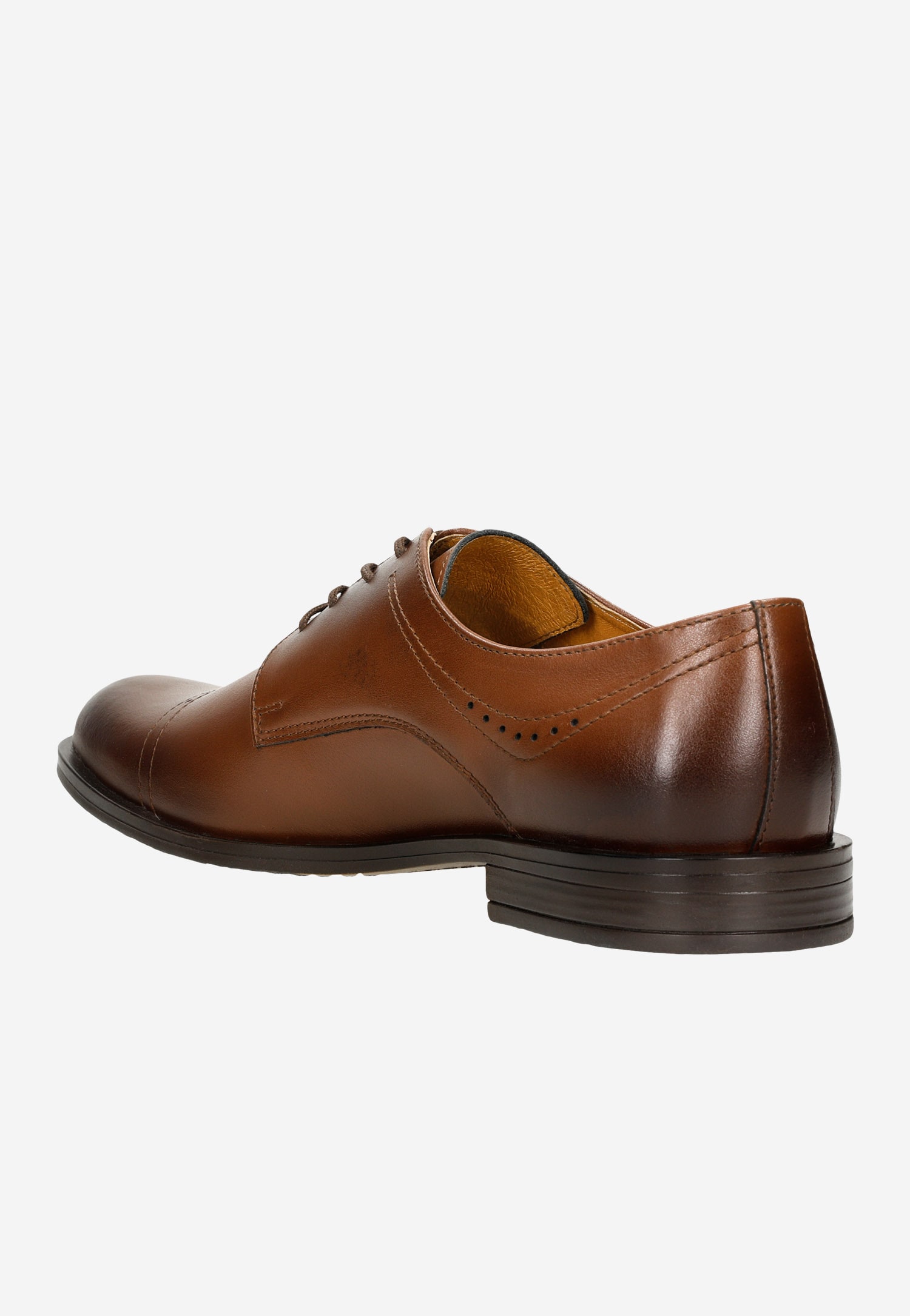 Czarne eleganckie półbuty męskie quarter brogues