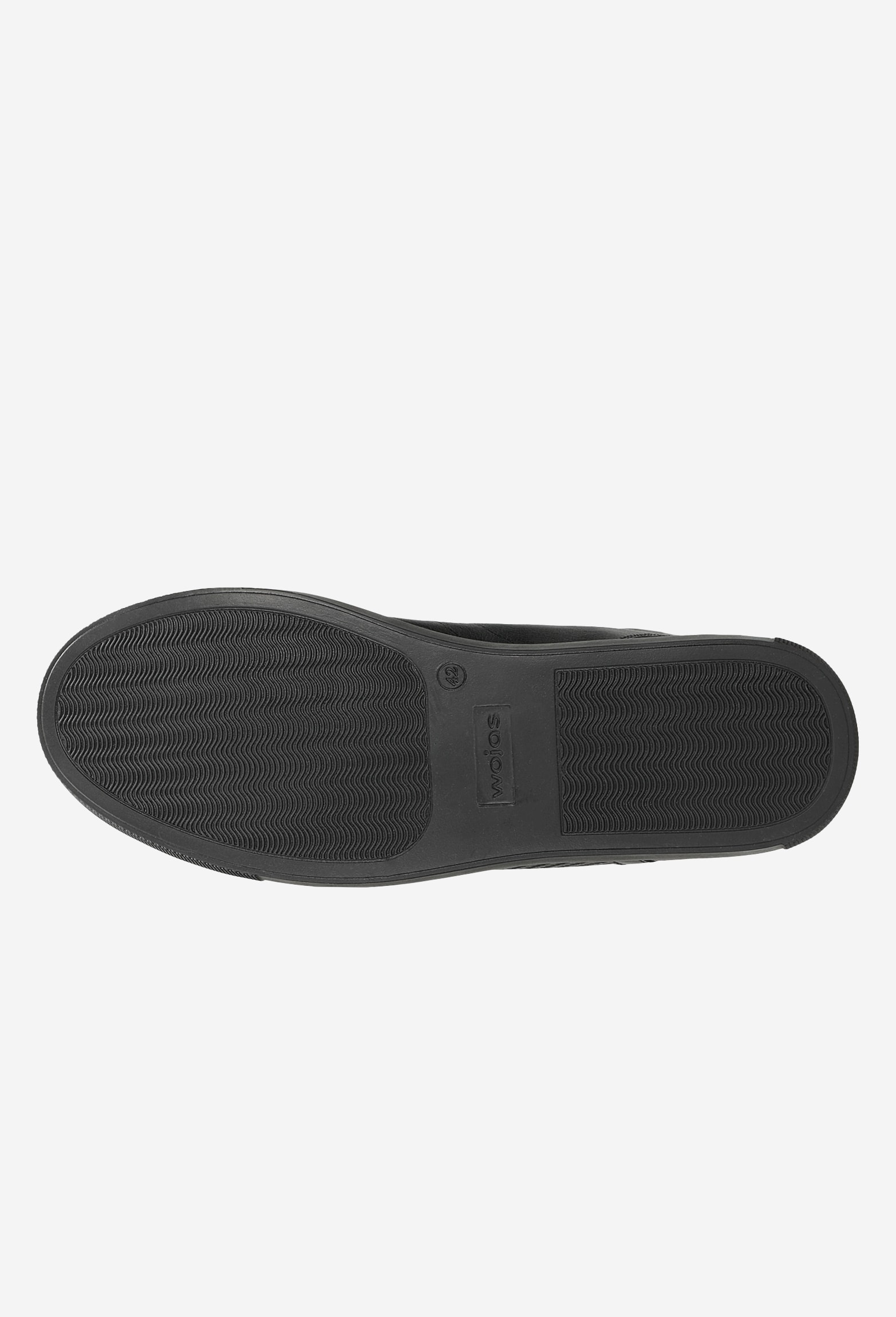 Czarne trampki męskie z ozdobnymi tłoczonymi elementami