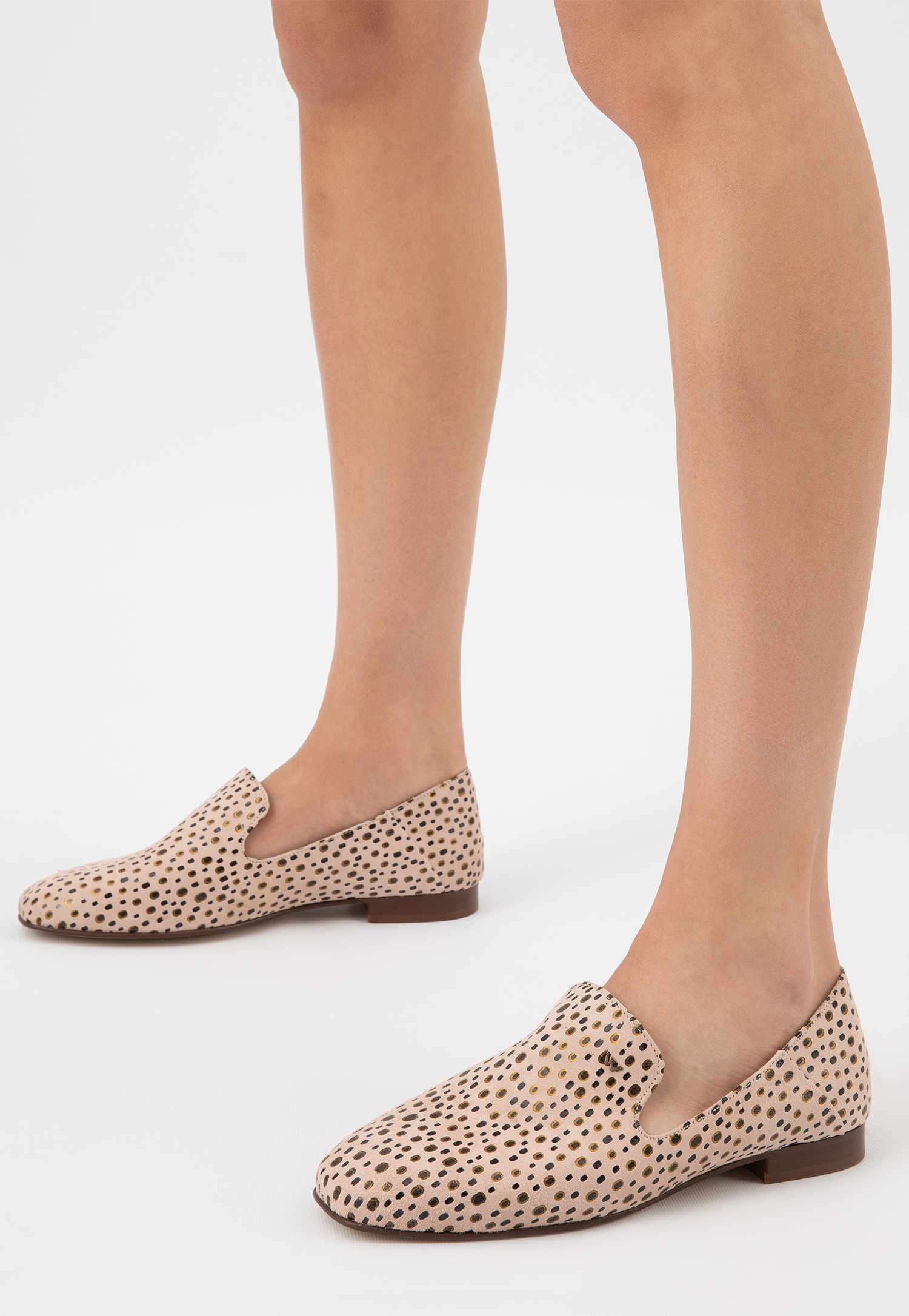 Brązowe skórzane lordsy damskie na płaskiej podeszwie