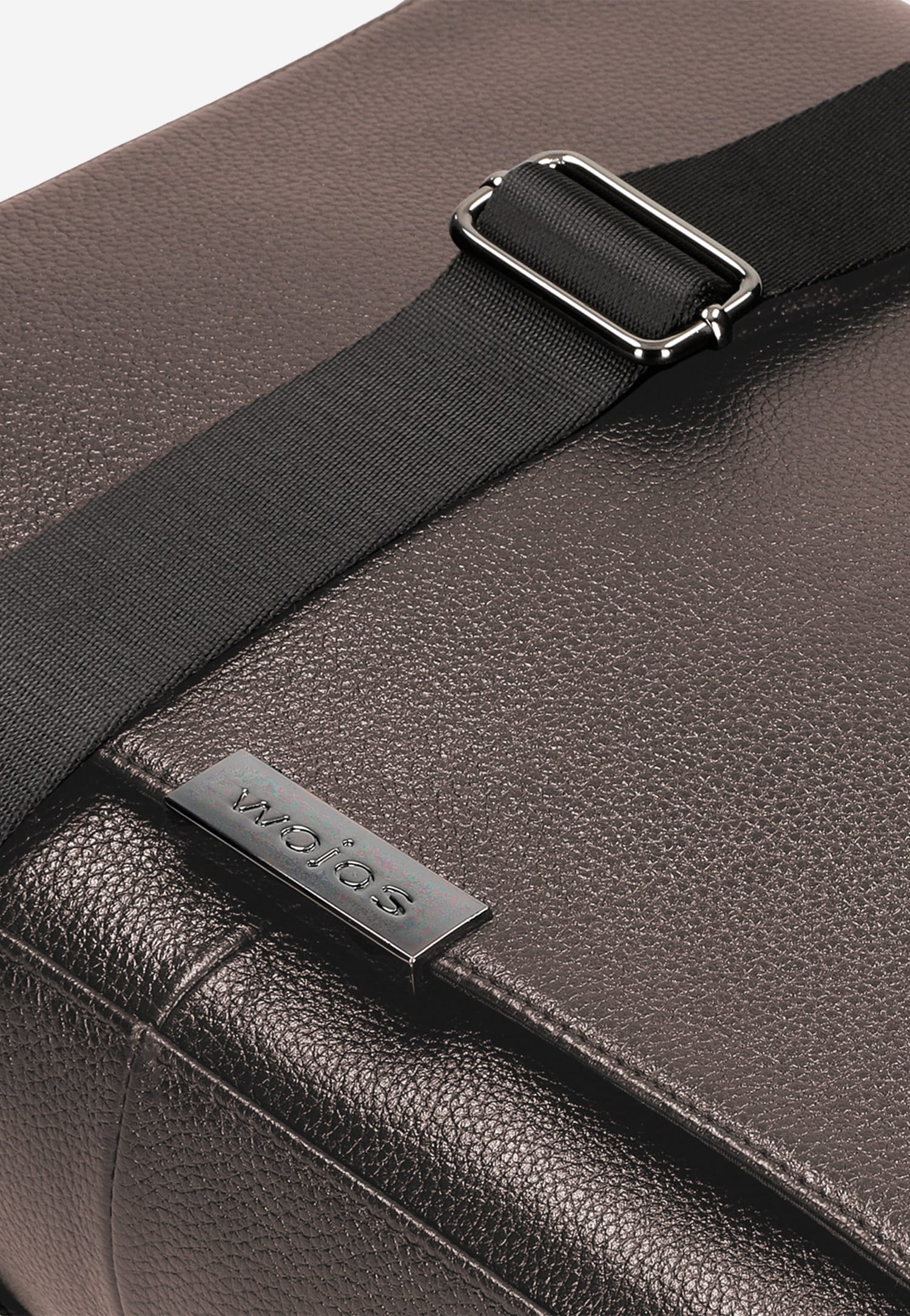 Brązowa skórzana torba męska