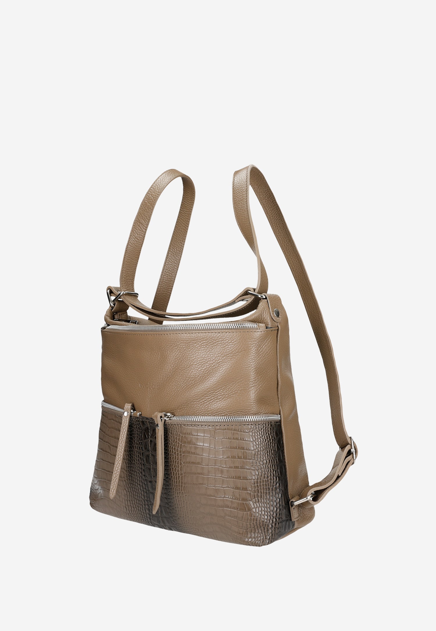 Czarna skórzana torebka plecak 2w1