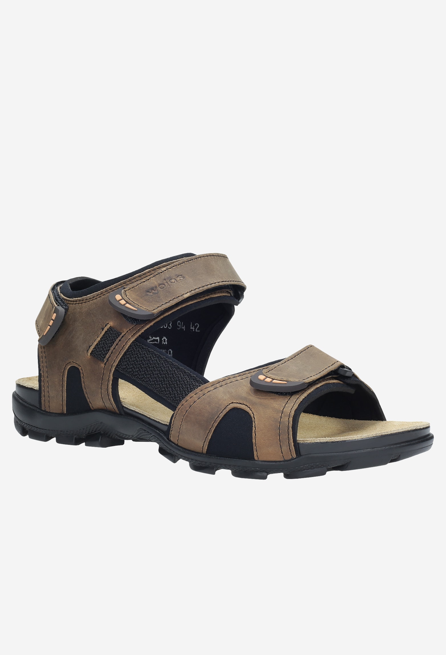 Czarne męskie sandały