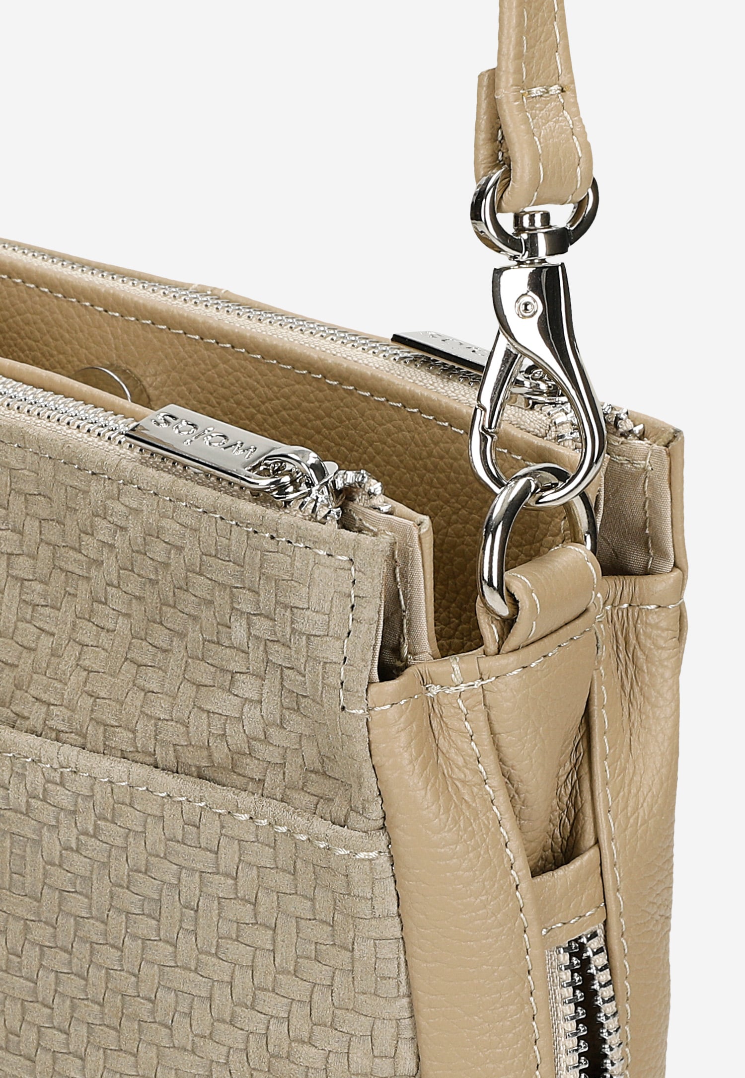 Mała beżowa torebka damska na ramię