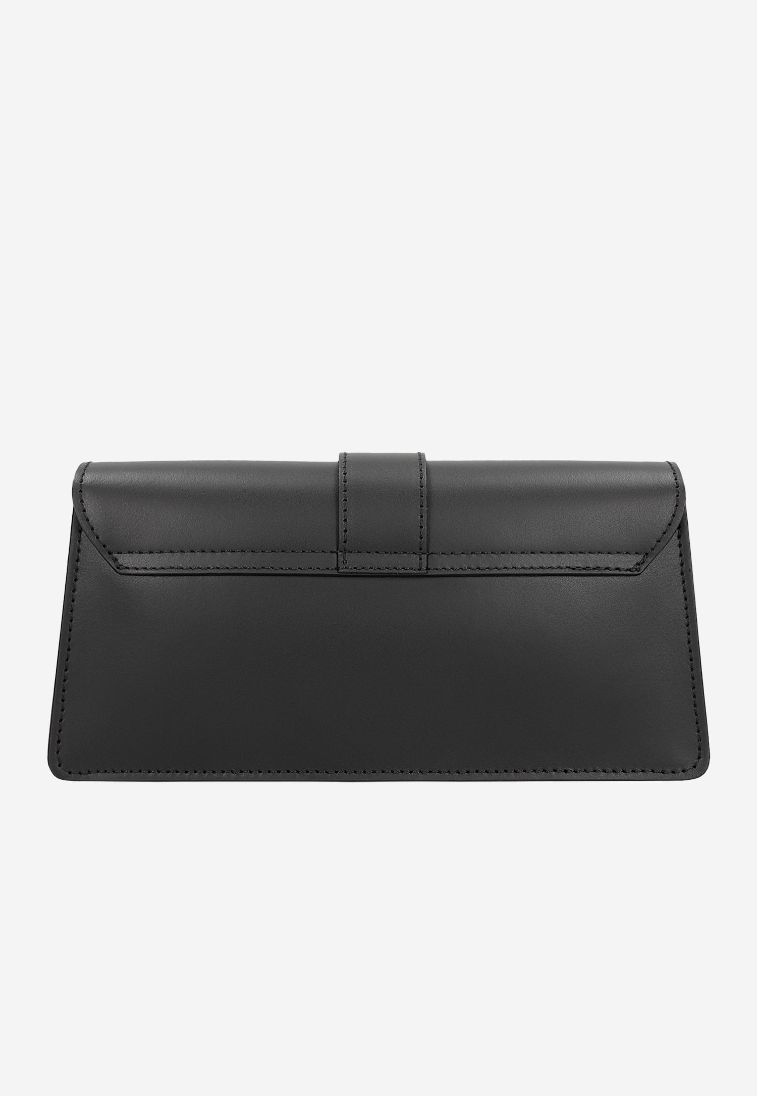 Czarna torebka bagietka ze skóry licowej