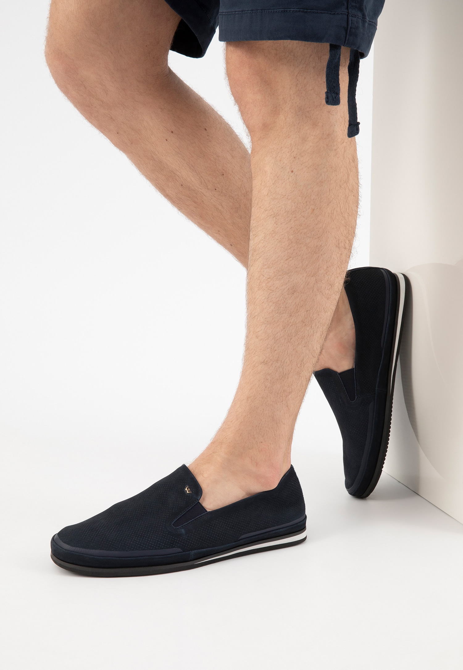 Czarne wsuwane półbuty męskie z linii Comfort