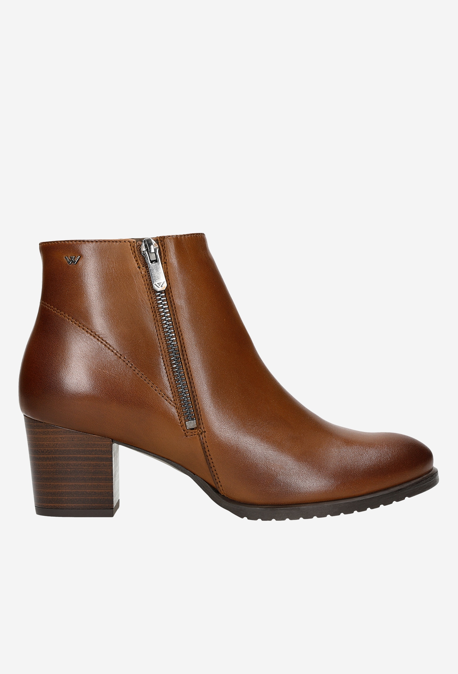 Czarne botki damskie na niskim obcasie