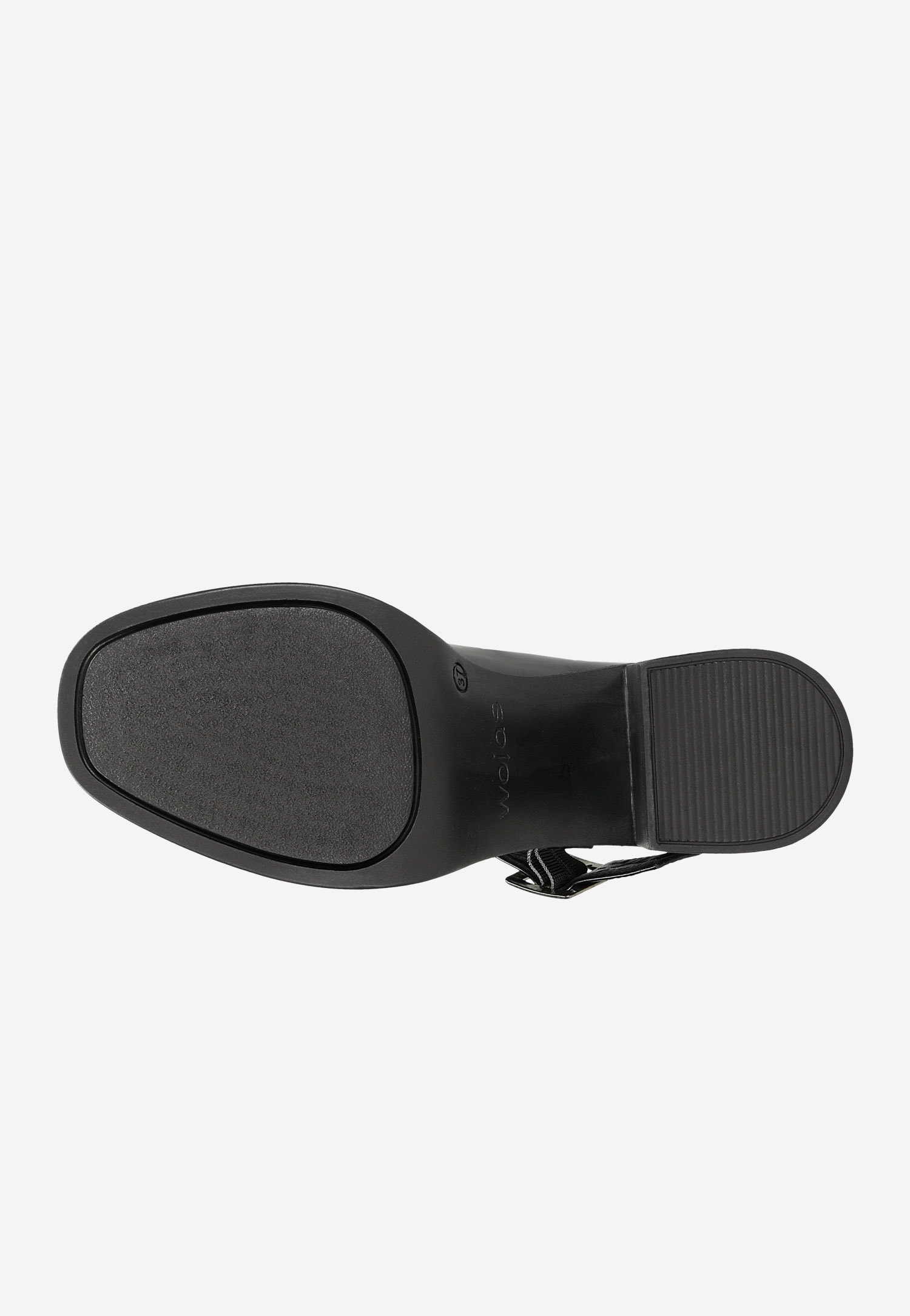 Czarne masywne czółenka damskie Mary Jane