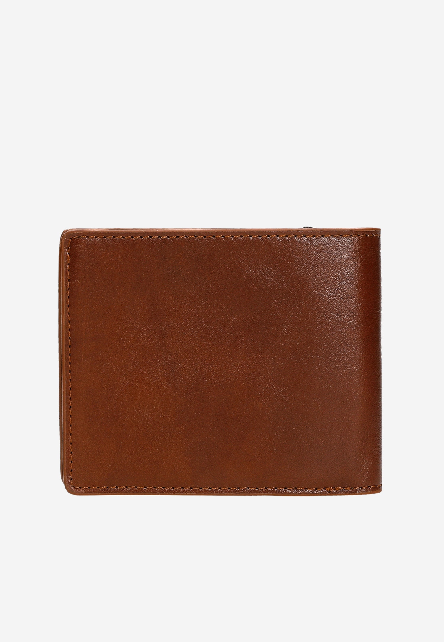 Duży skórzany portfel męski ze skóry licowej w kolorze jasnobrązowym