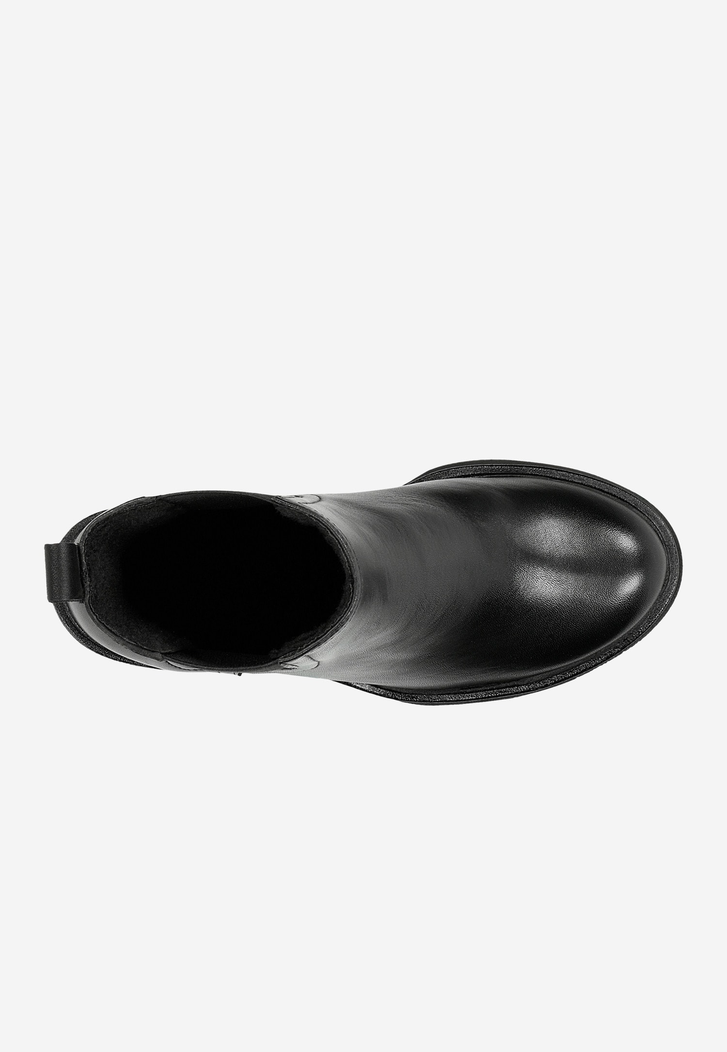 Czarne skórzane botki damskie na słupku