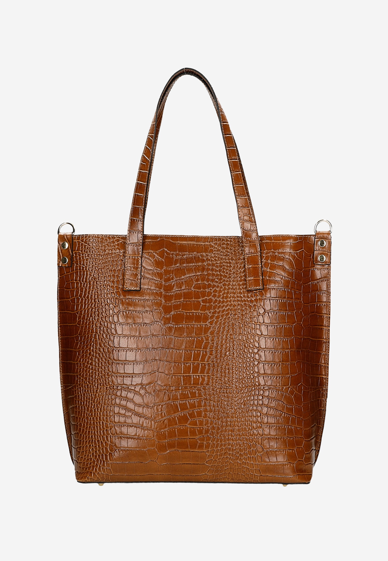 Torebka damska skórzana w kolorze ciemnobrązowym