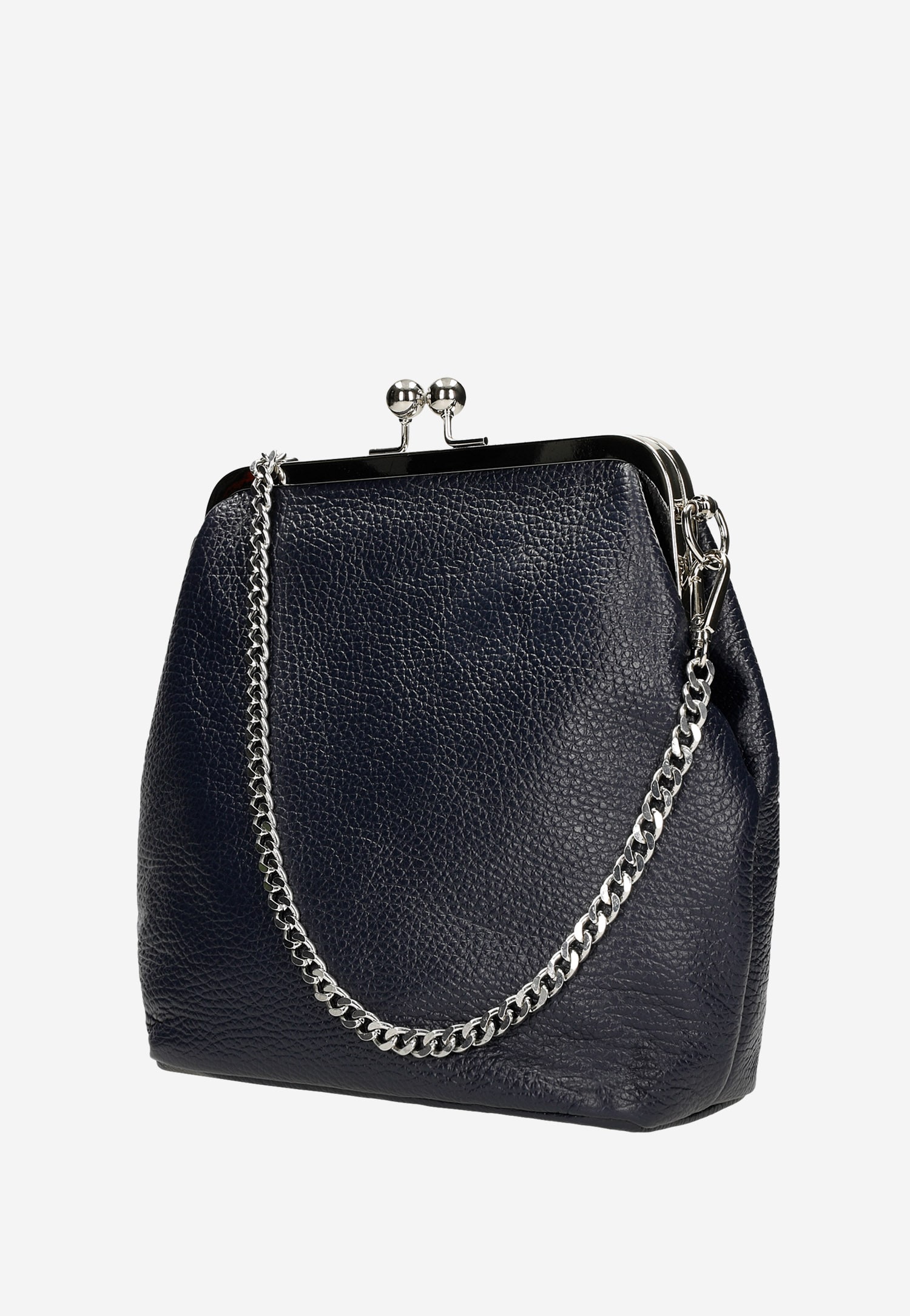 Granatowa torebka damska z łańcuszkiem