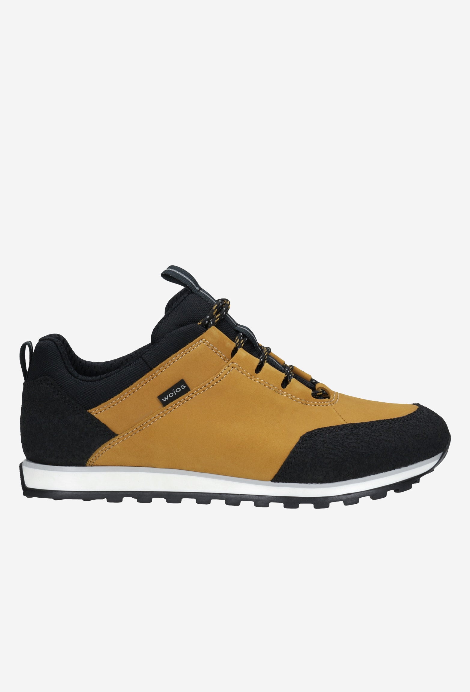 Żółto-czarne trekkingowe półbuty damskie