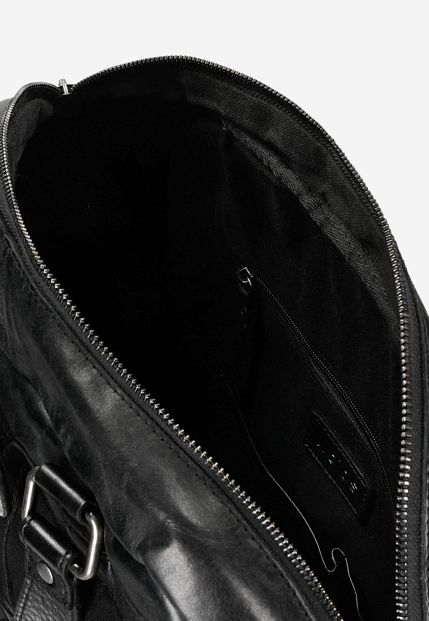 Czarna skórzana torba plecak 2w1