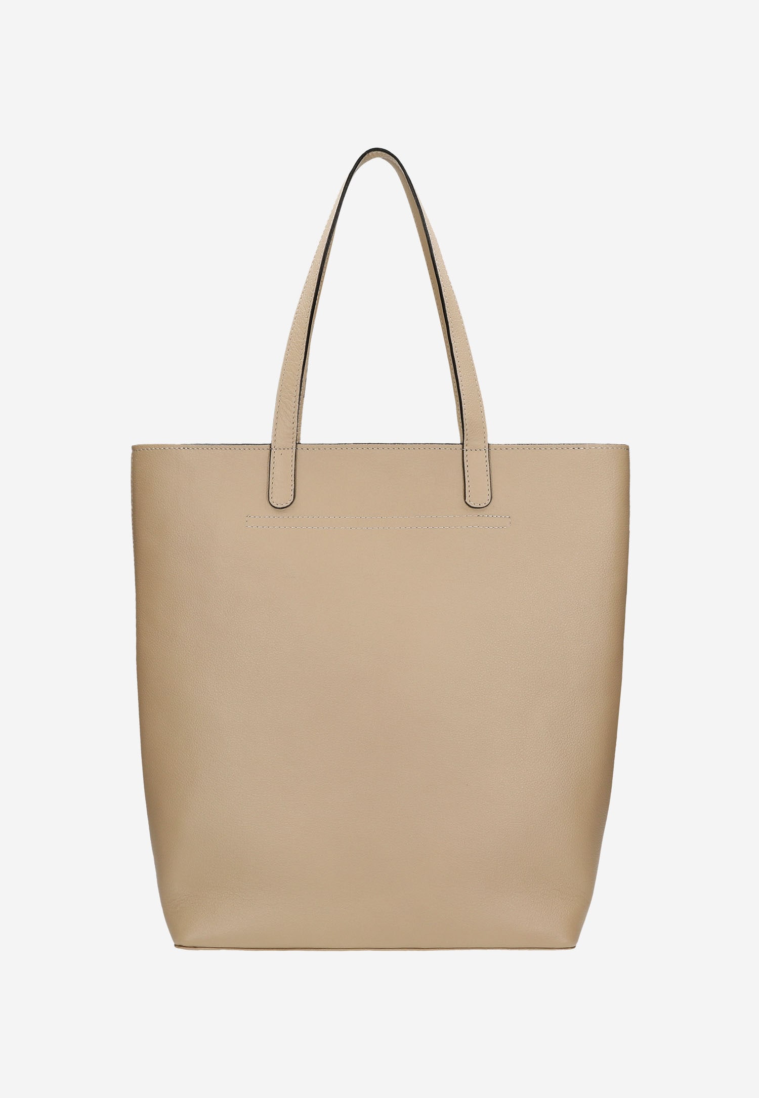 Pojemna skórzana shopperka damska w kolorze brązowym