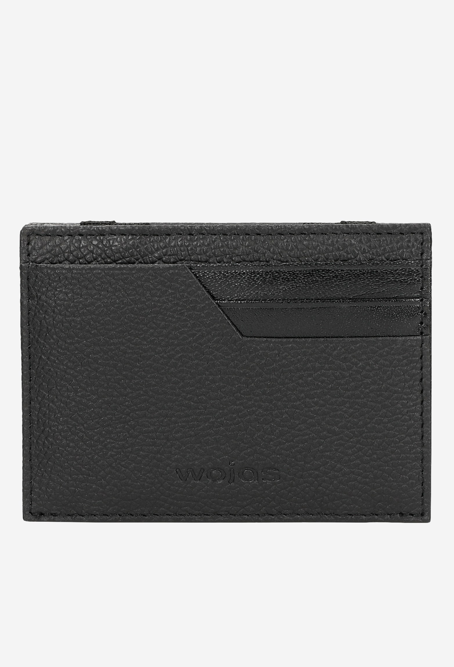 Czarny skórzany portfel męski z gumką