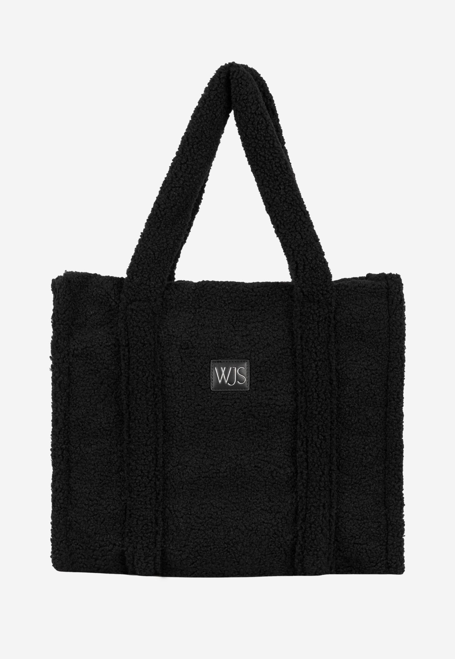WJS duża pluszowa torebka damska w kolorze białym