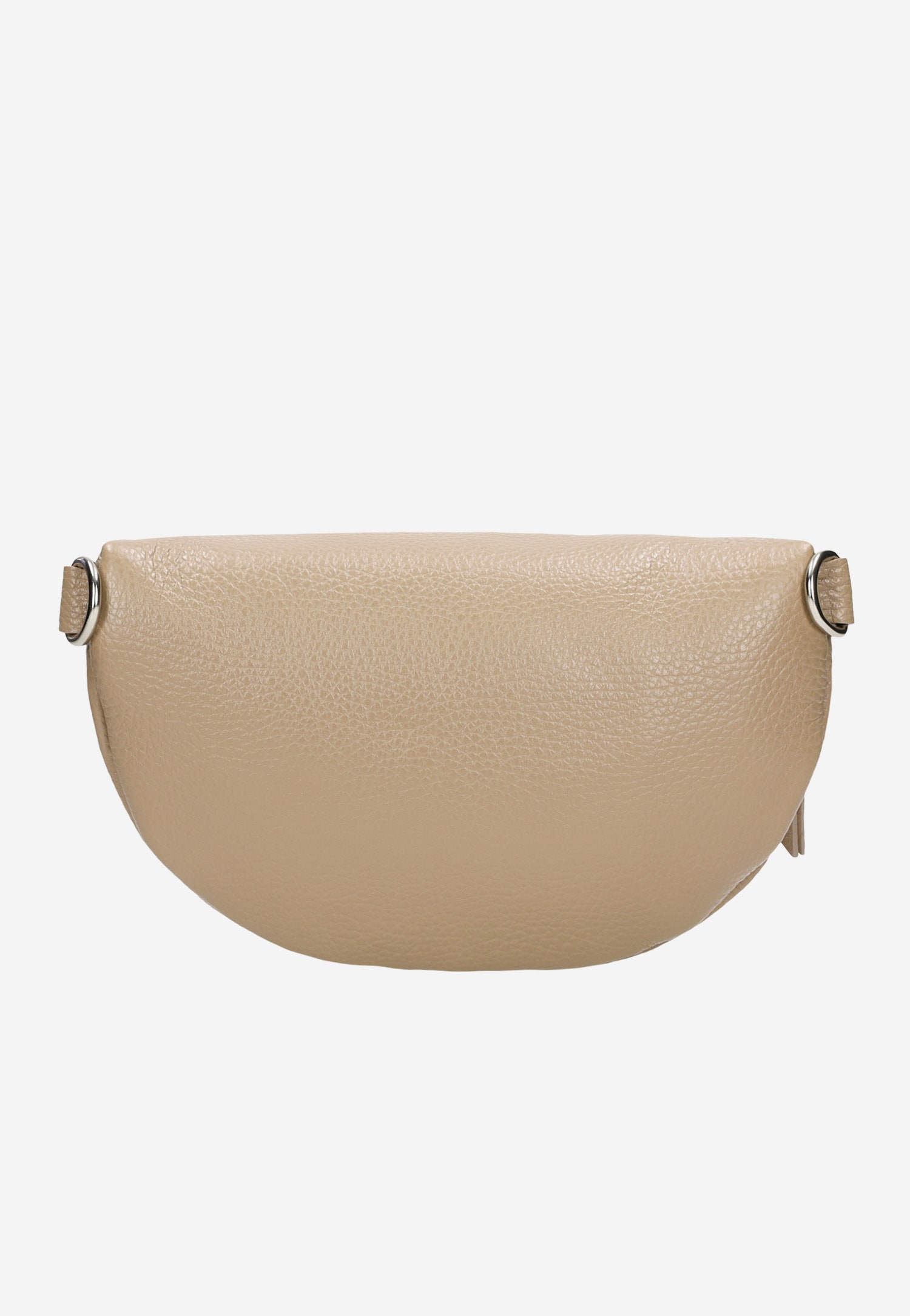 Jasnobeżowa nerka damska ze skóry licowej