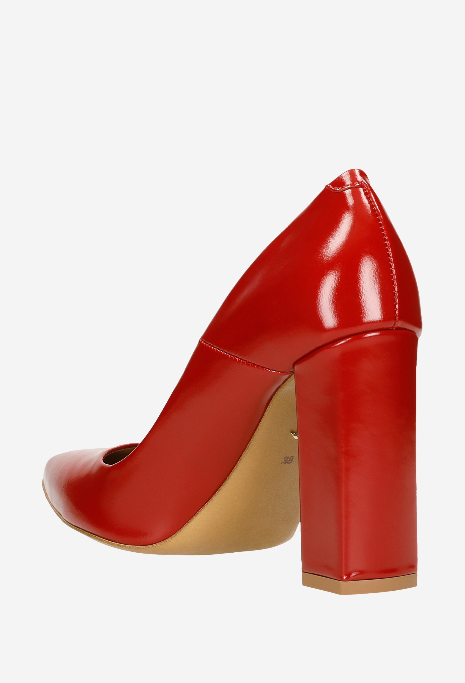 Czółenka damskie w kolorze zielonym na wysokim słupku