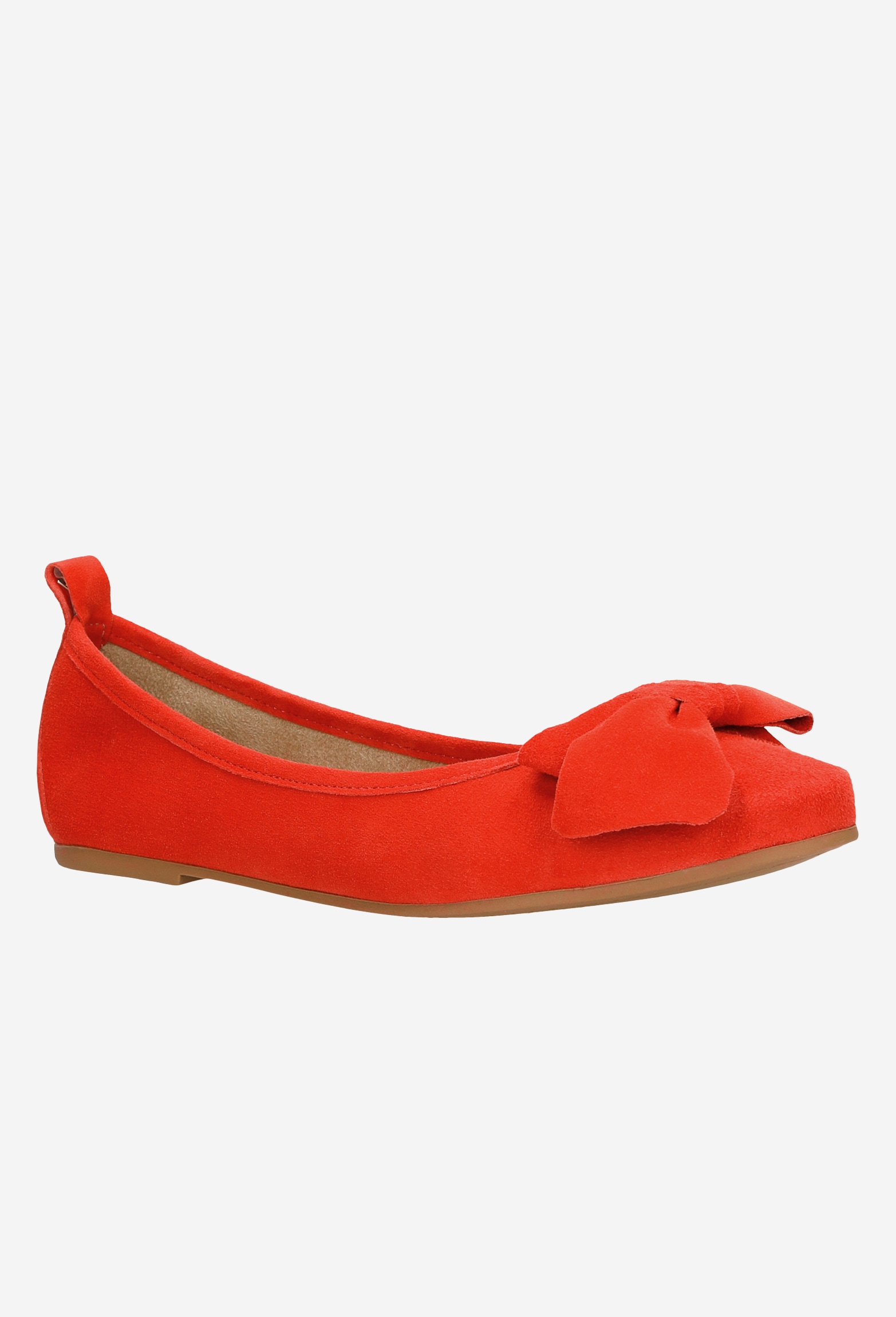 Czarne baleriny damskie ze skóry licowej