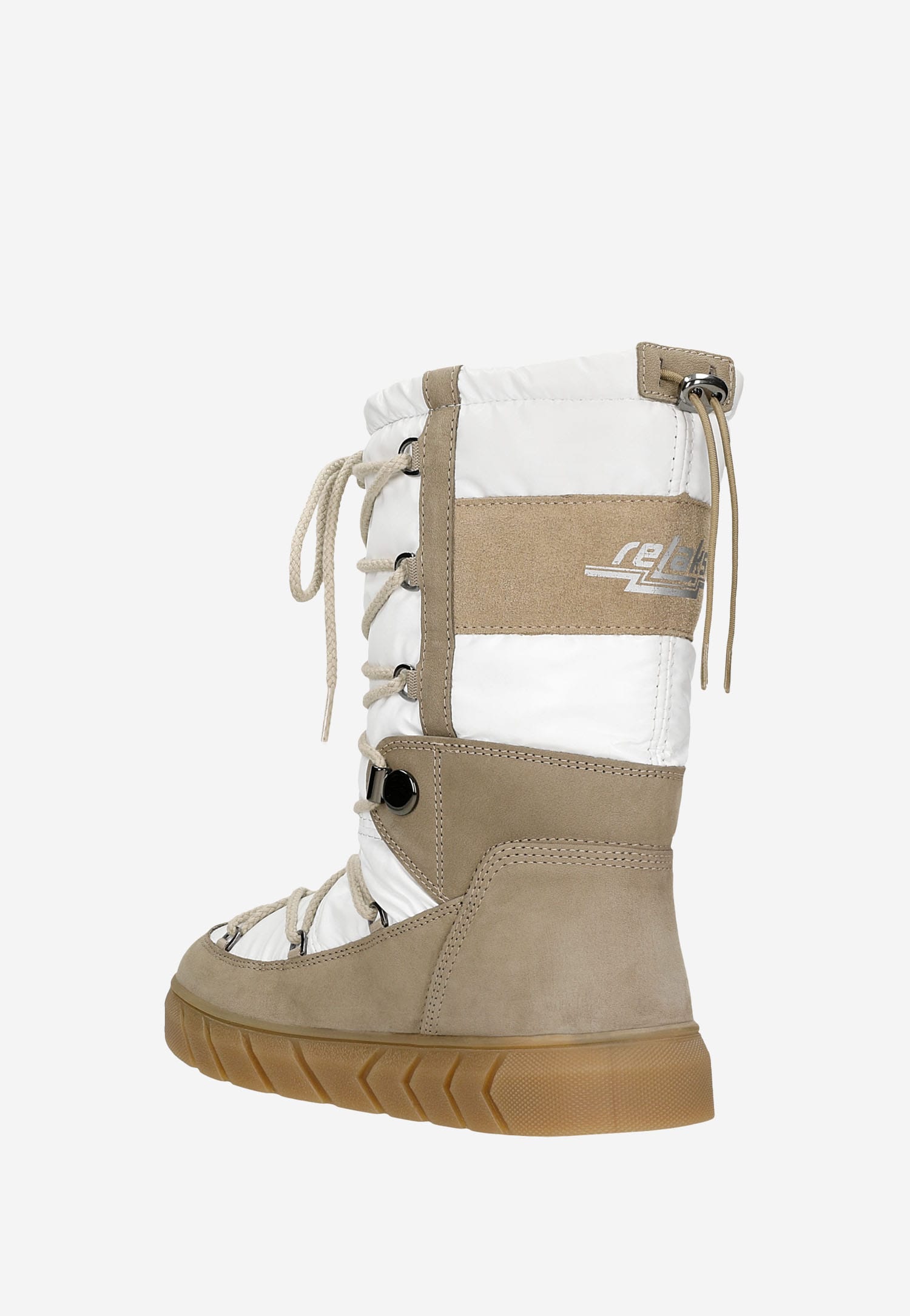 Czarno-niebieskie wsuwane śniegowce damskie RELAKS