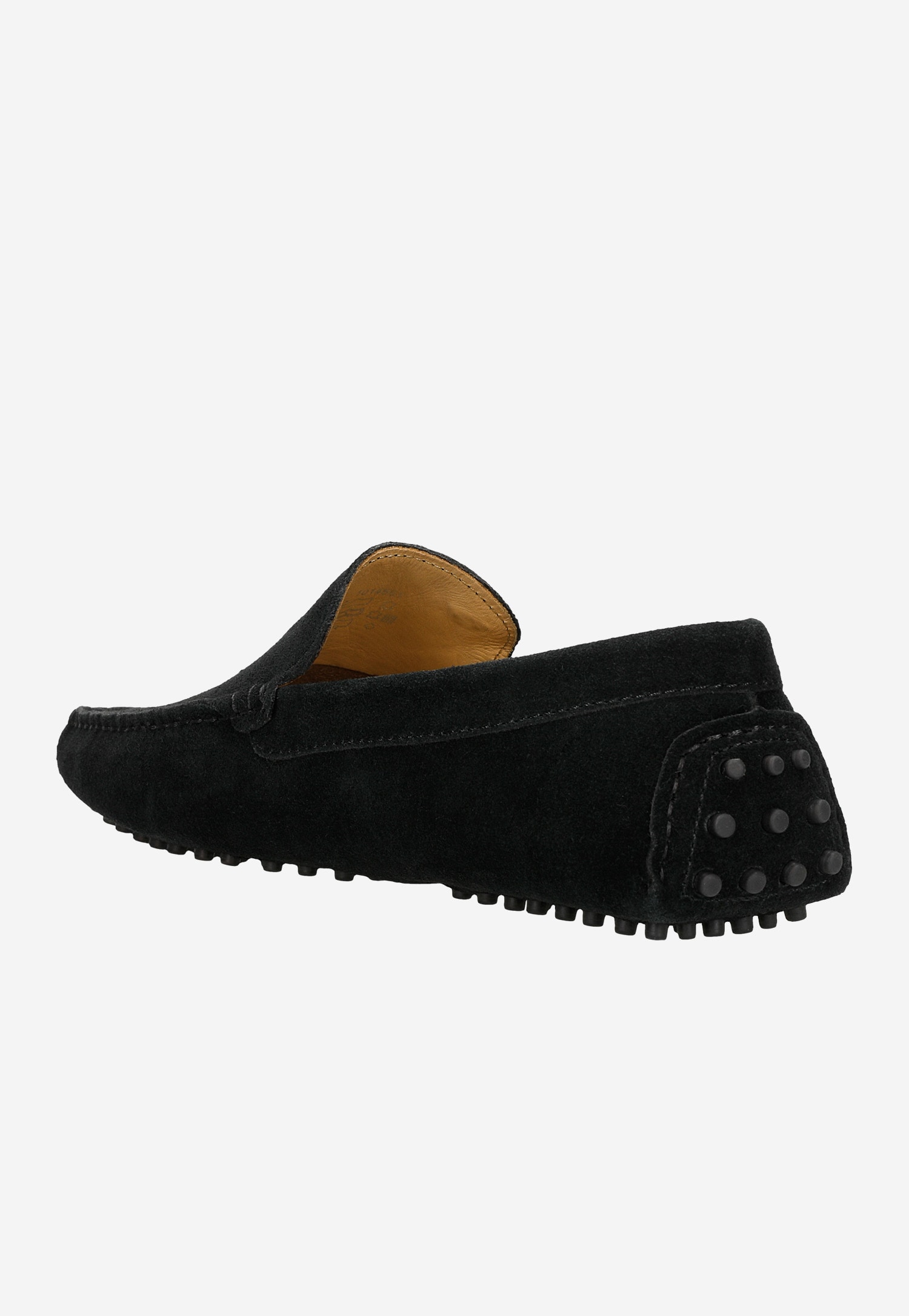 Granatowe skórzane mokasyny męskie typu car shoes