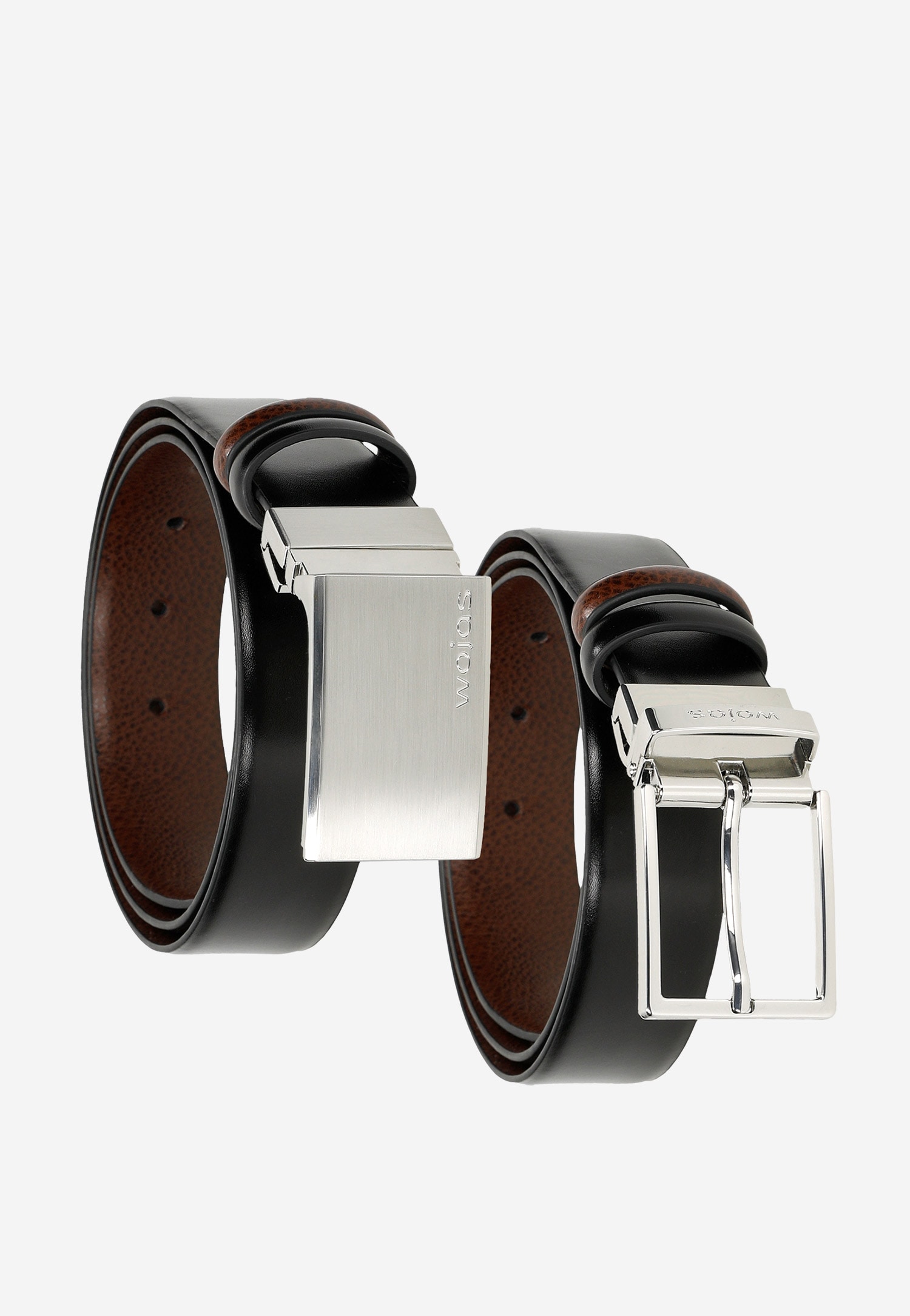 Zestaw prezentowy 4w1 dwustronny pasek z dwiema wymiennymi klamrami