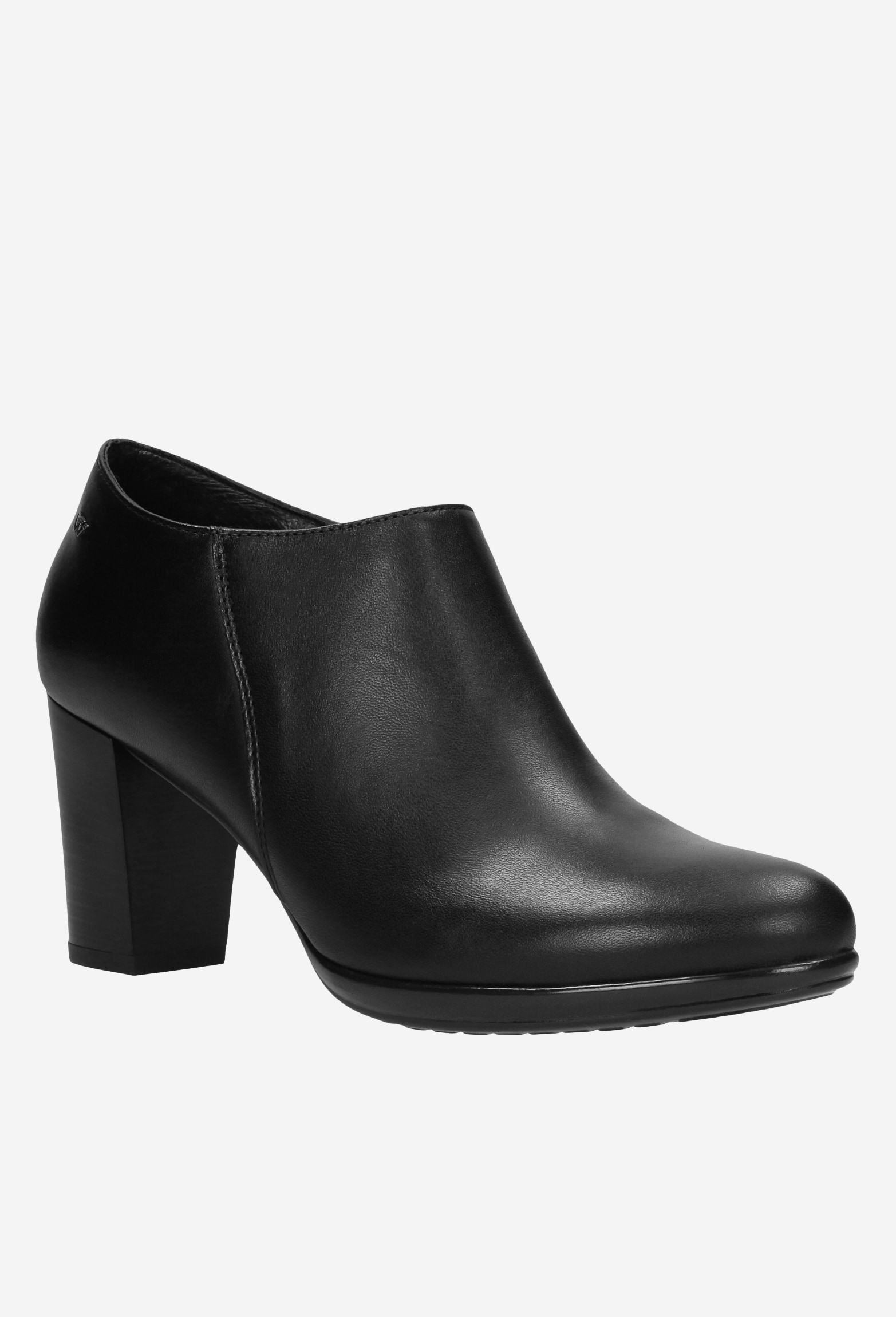 Czarne półbuty damskie na słupku