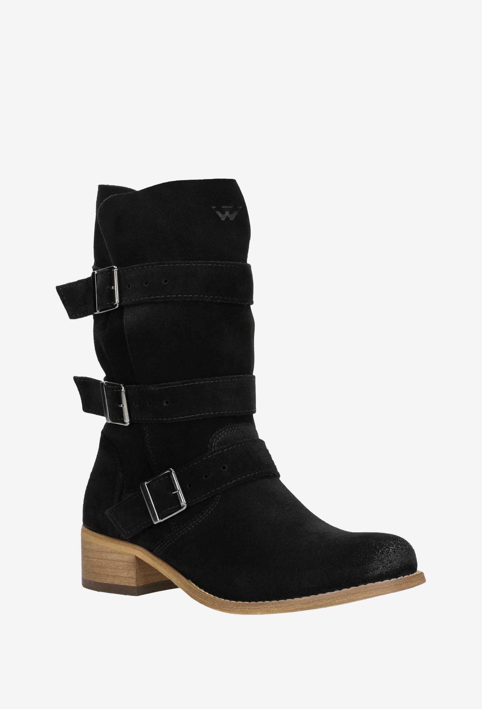 Wsuwane botki damskie w kolorze brązowym