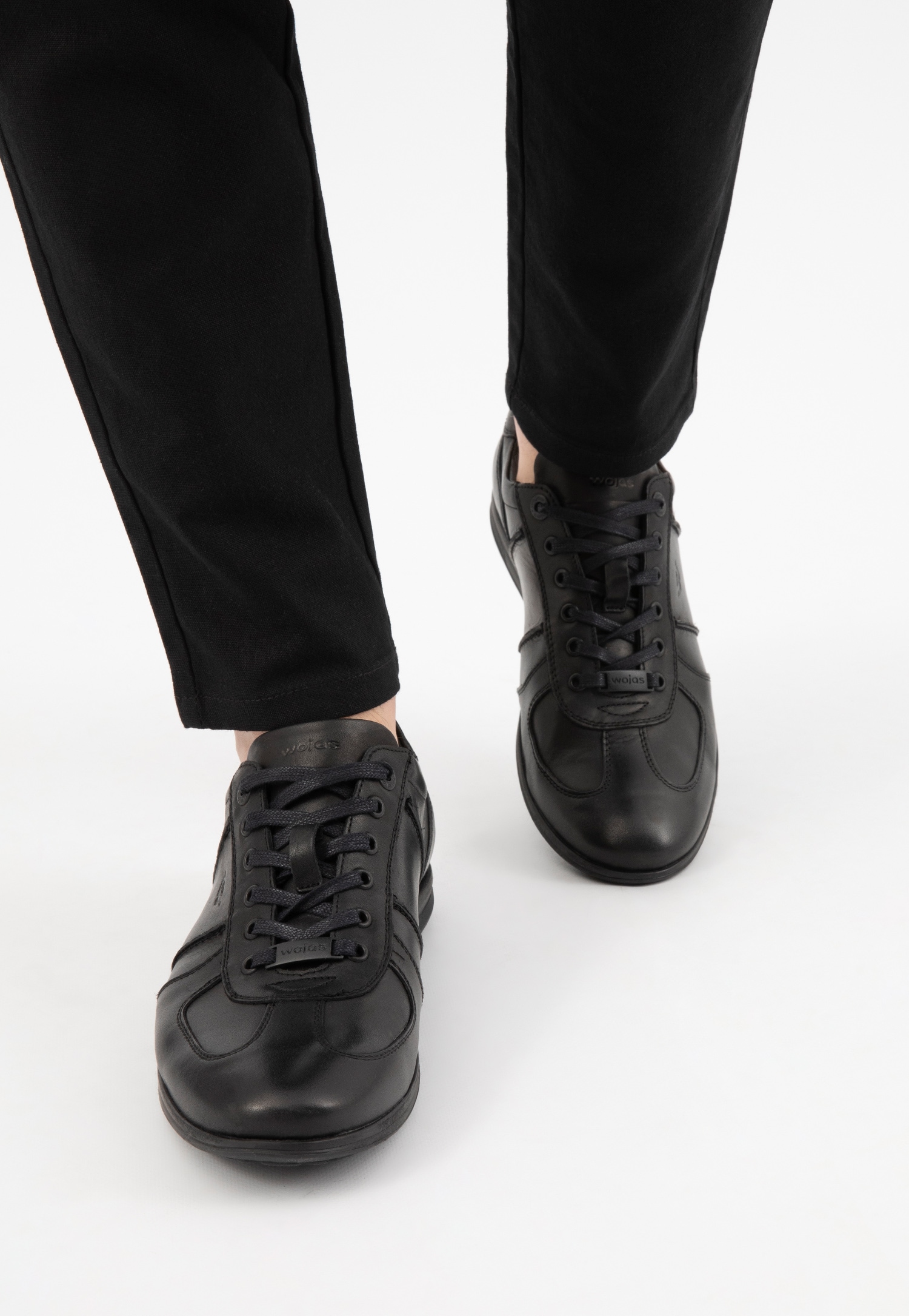 Czarne męskie półbuty