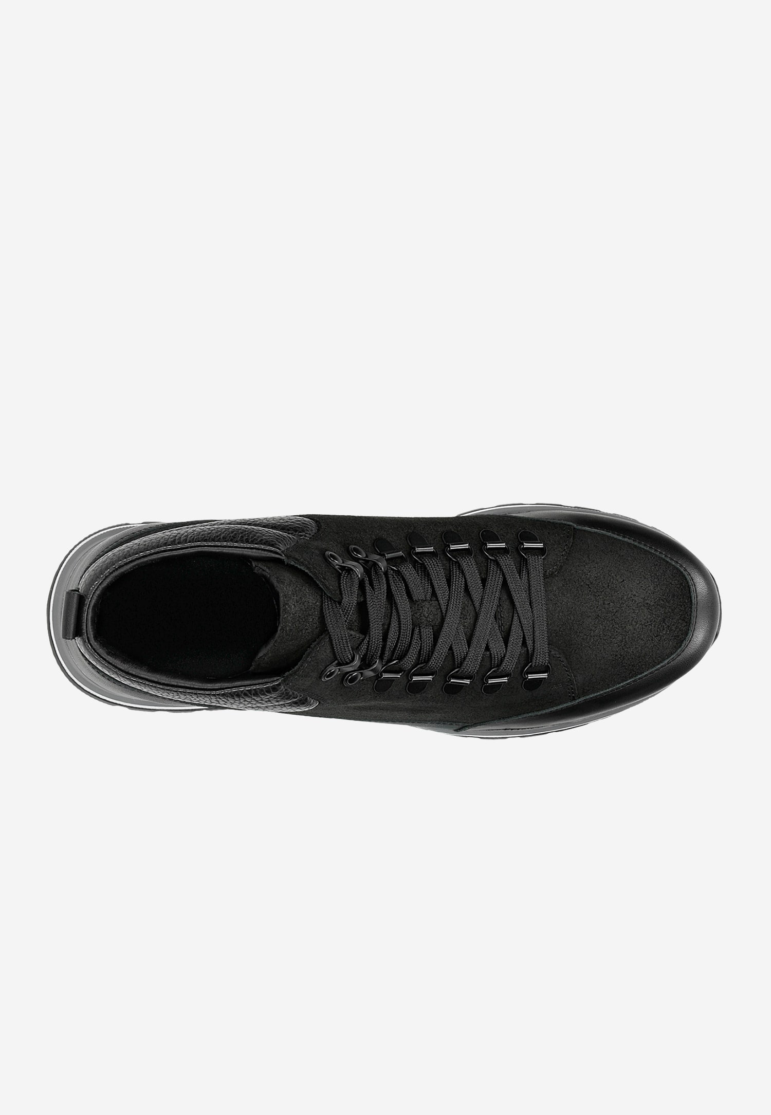 Czarne trzewiki męskie typu sneakers