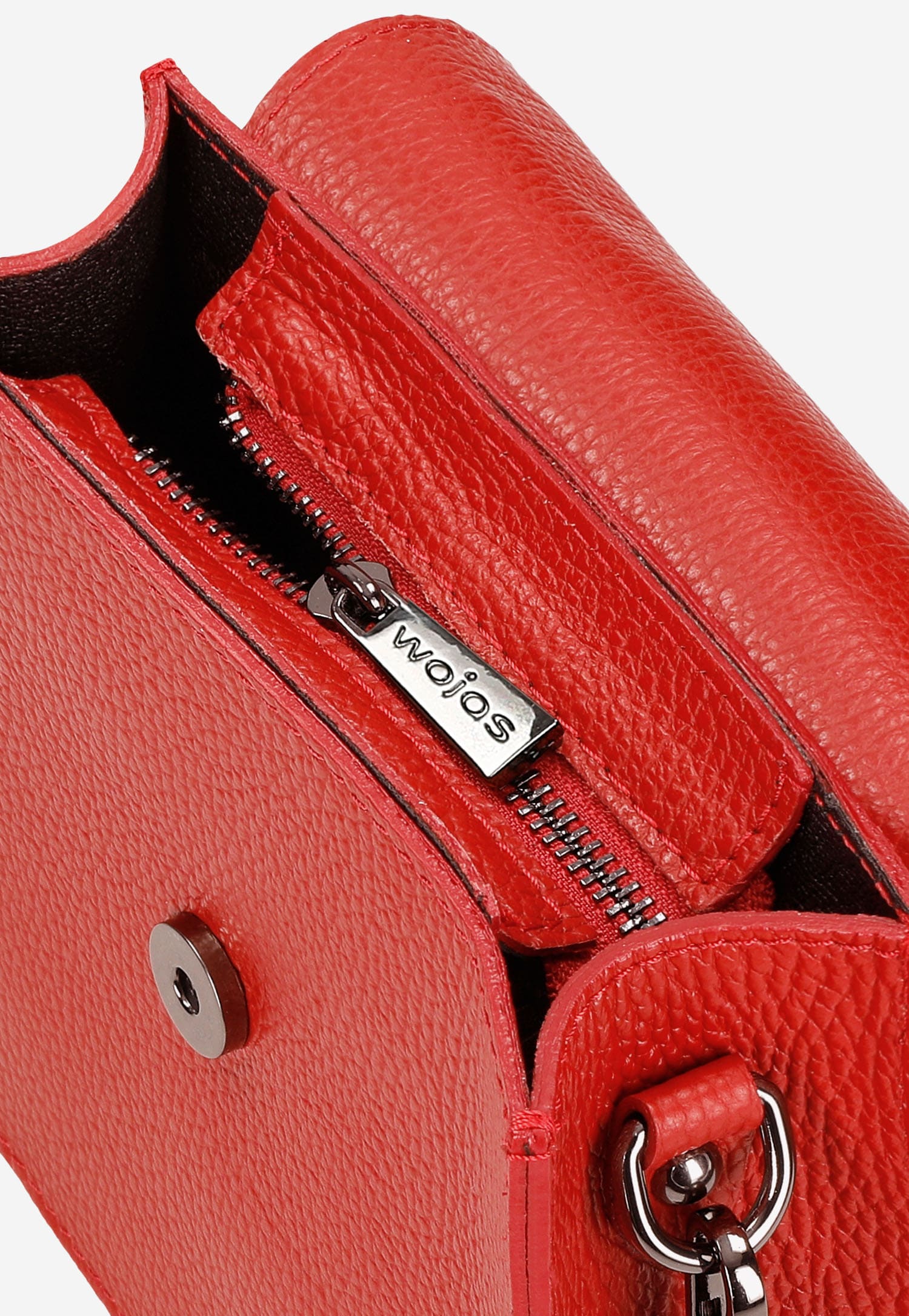 Skórzana torebka damska w kolorze jasnego beżu