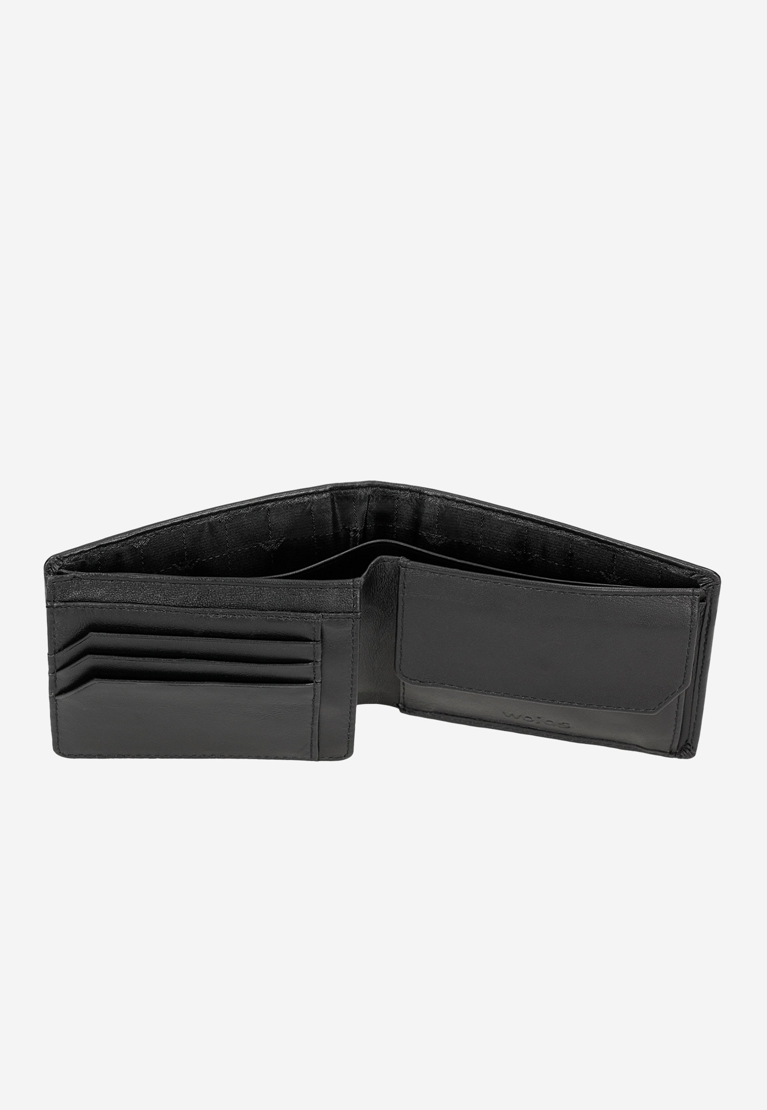 Czarny pikowany portfel męski PREMIUM