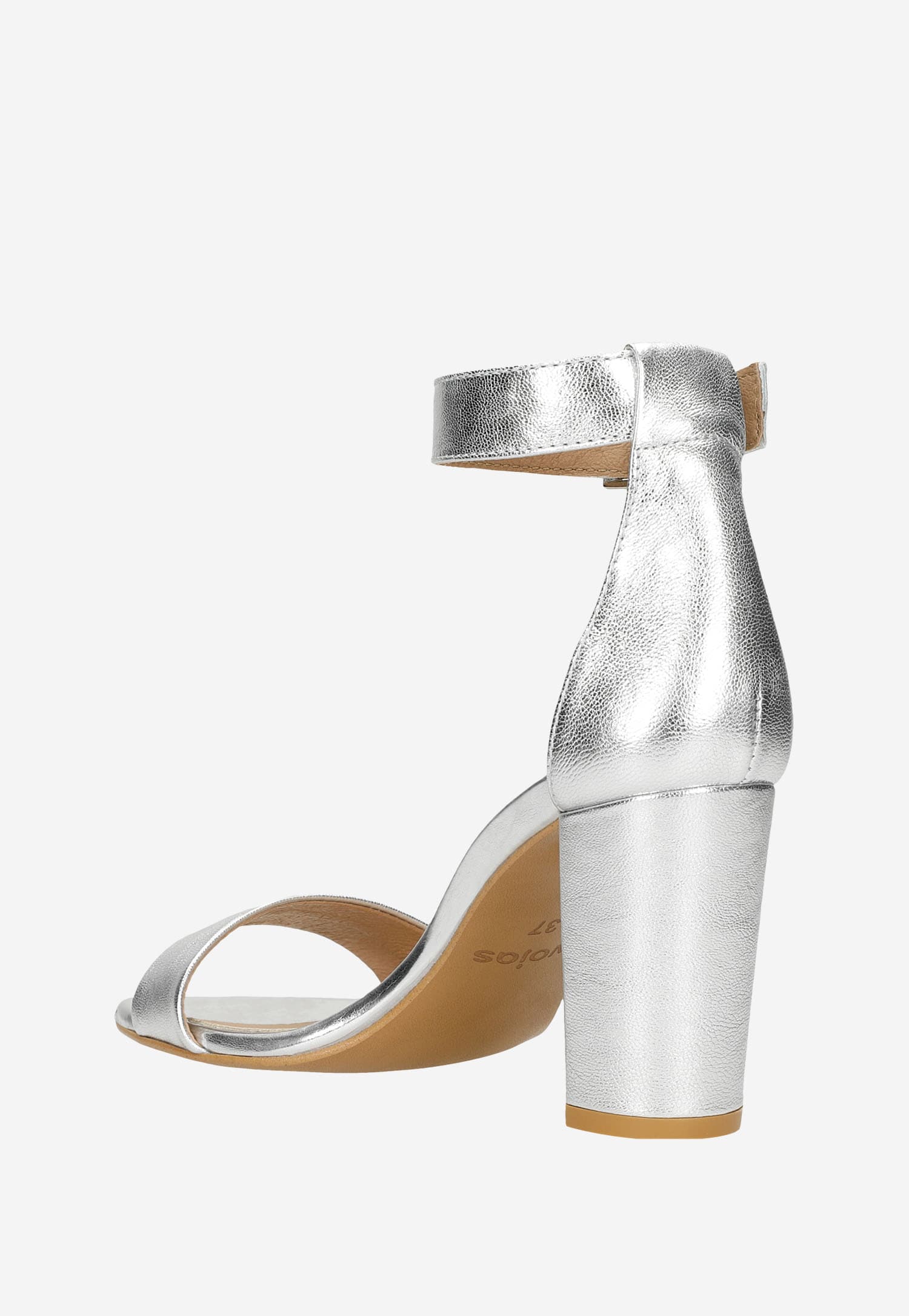 Czarne welurowe sandały damskie na słupku