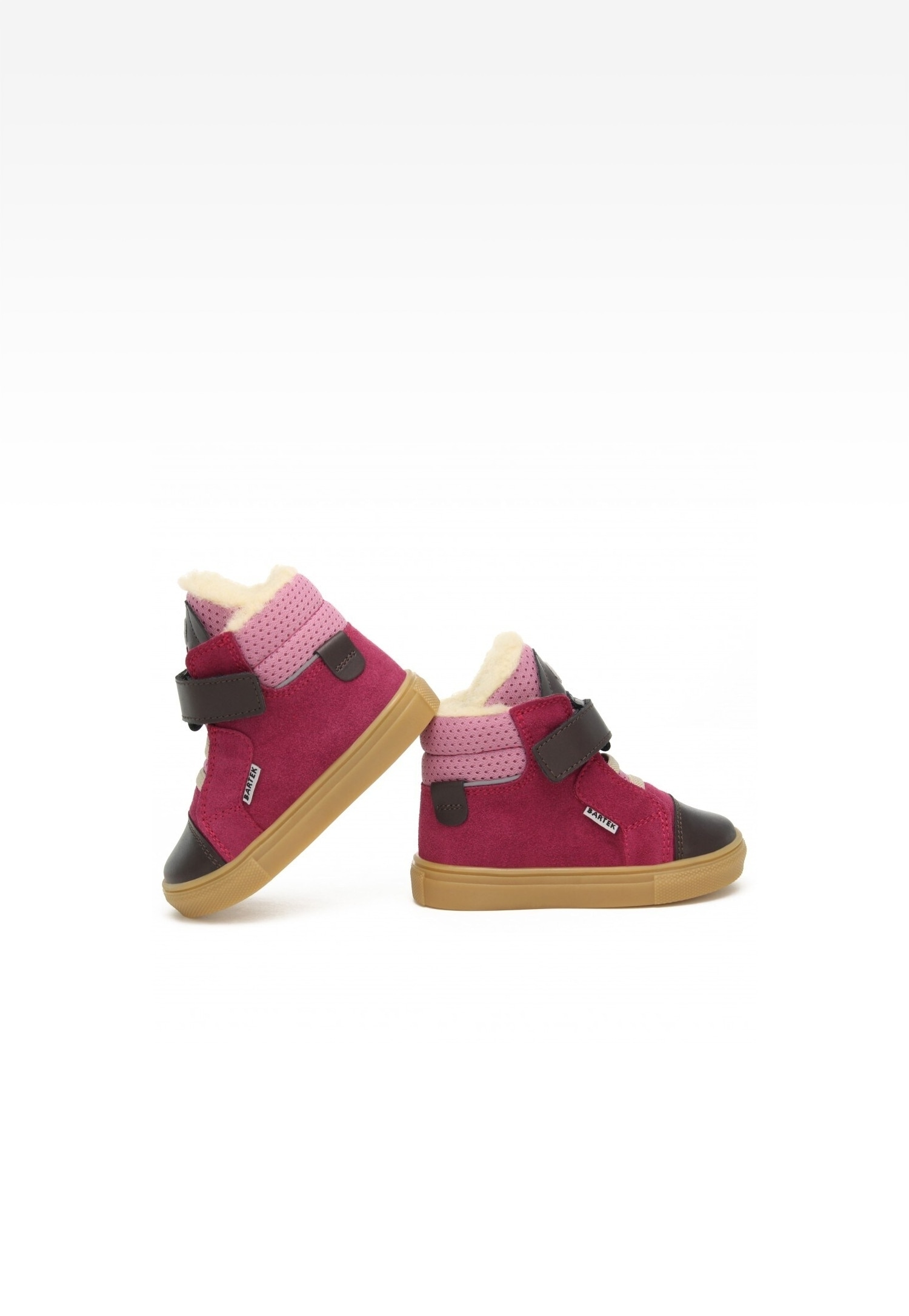 Trzewiki ocieplane BARTEK 11578003, dla dziewcząt, różowo-brazowy