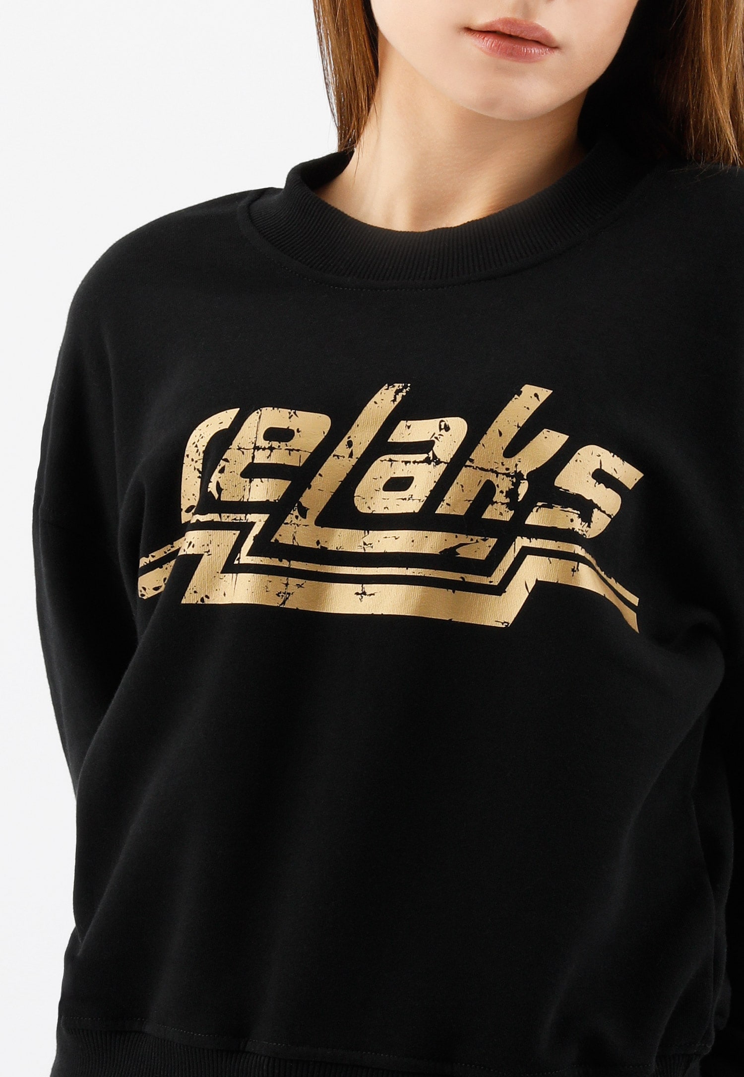 Beżowa bluza damska RELAKS z marszczeniami na rękawach