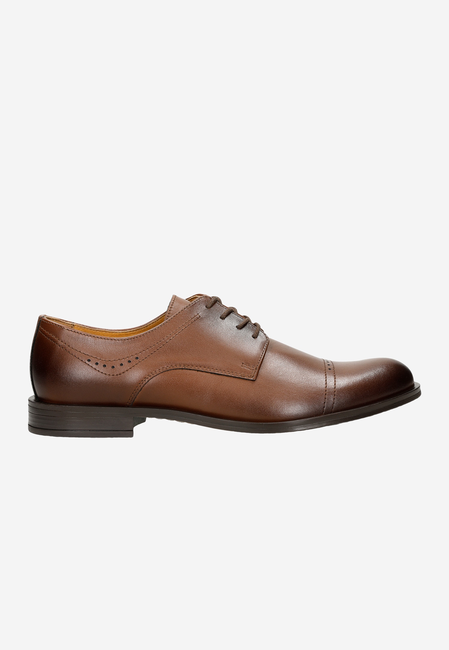 Czarne eleganckie półbuty męskie quarter brogues