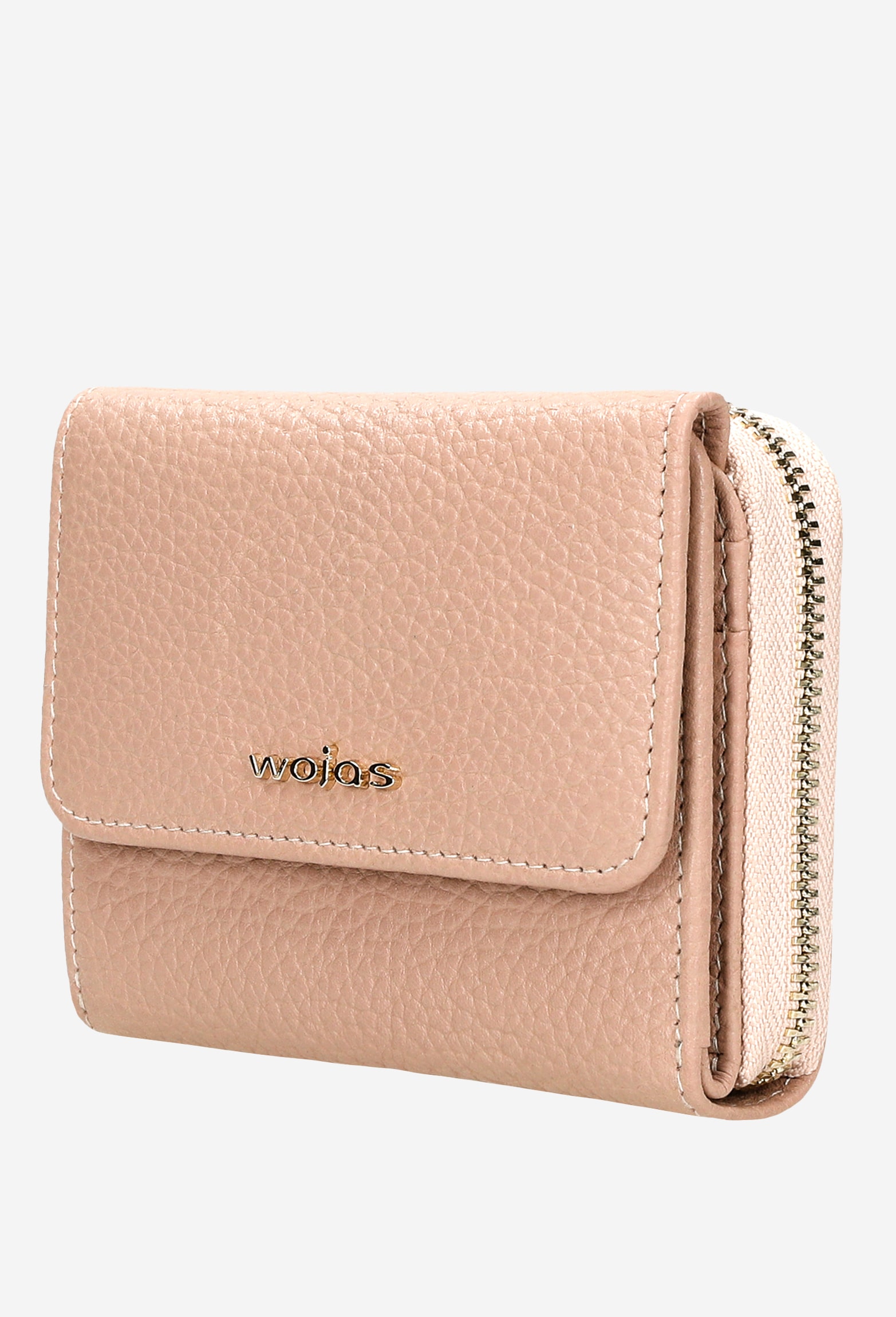 Czerwony lakierowany portfel damski z tłoczeniem