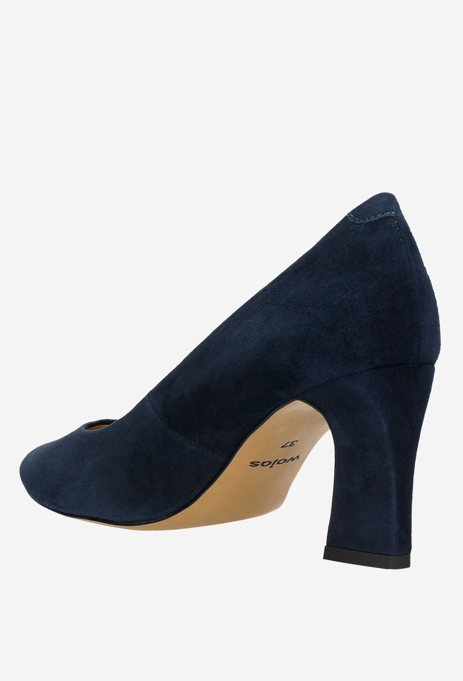 Granatowe czółenka damskie na słupku