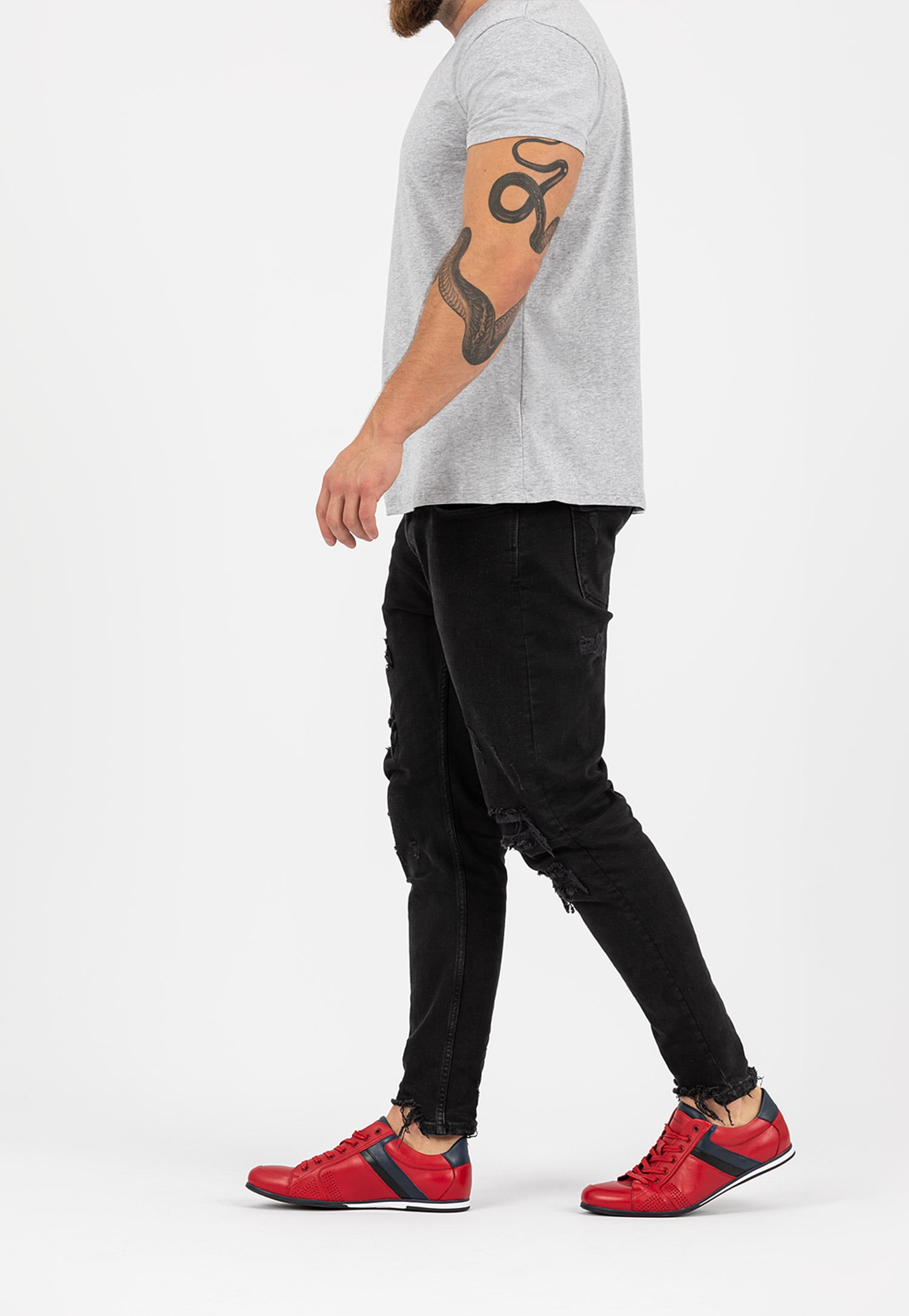 Czerwone półbuty męskie