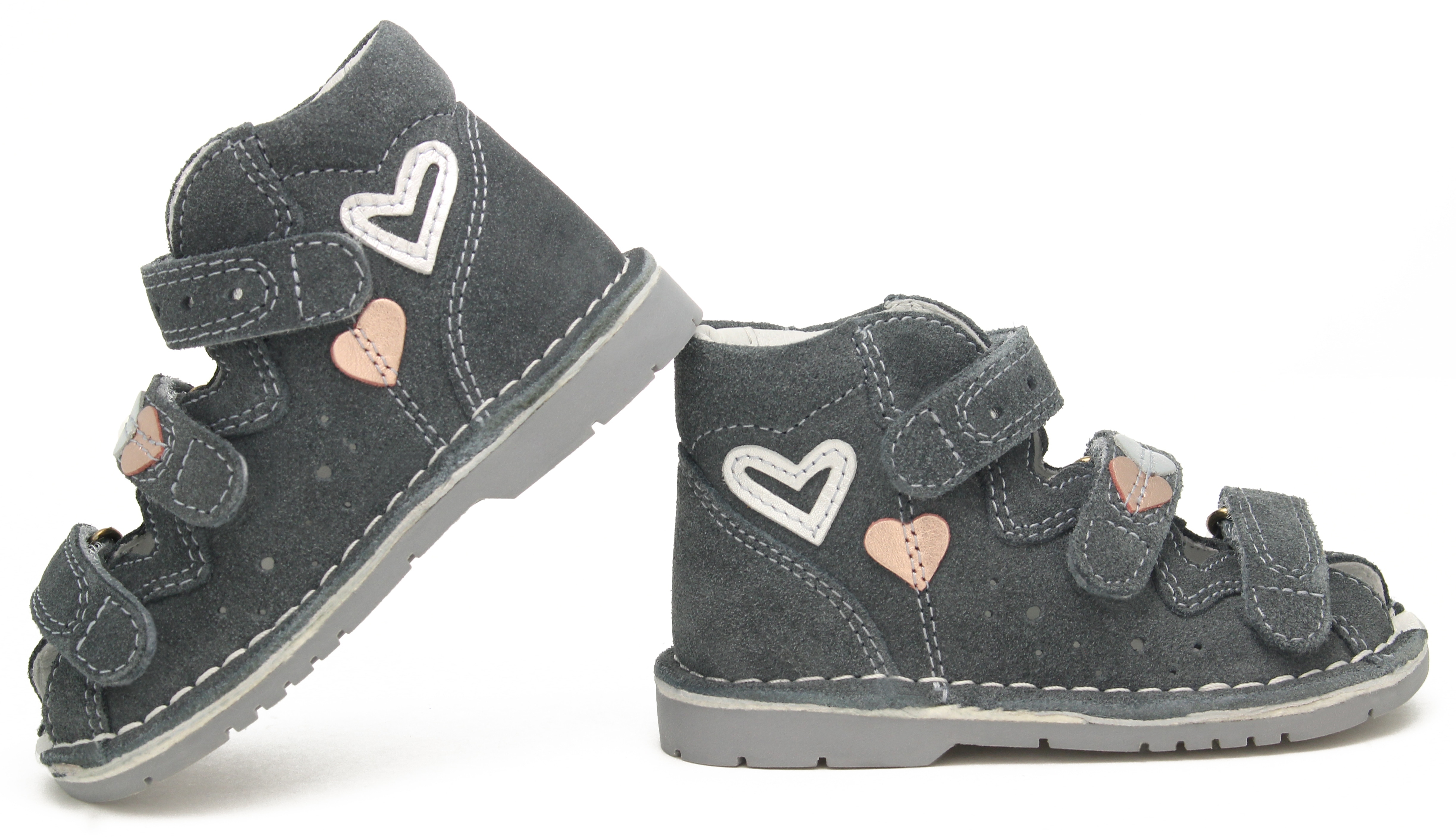 Obuwie profilaktyczno-rehabilitacyjne bartek BARTEK 165201-02, dla dziewcząt, szary