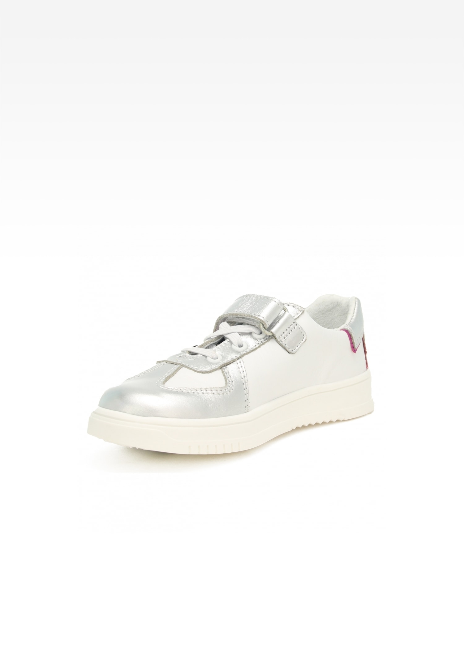 Półbuty BARTEK 18326009, dla dziewcząt, srebrno-biały