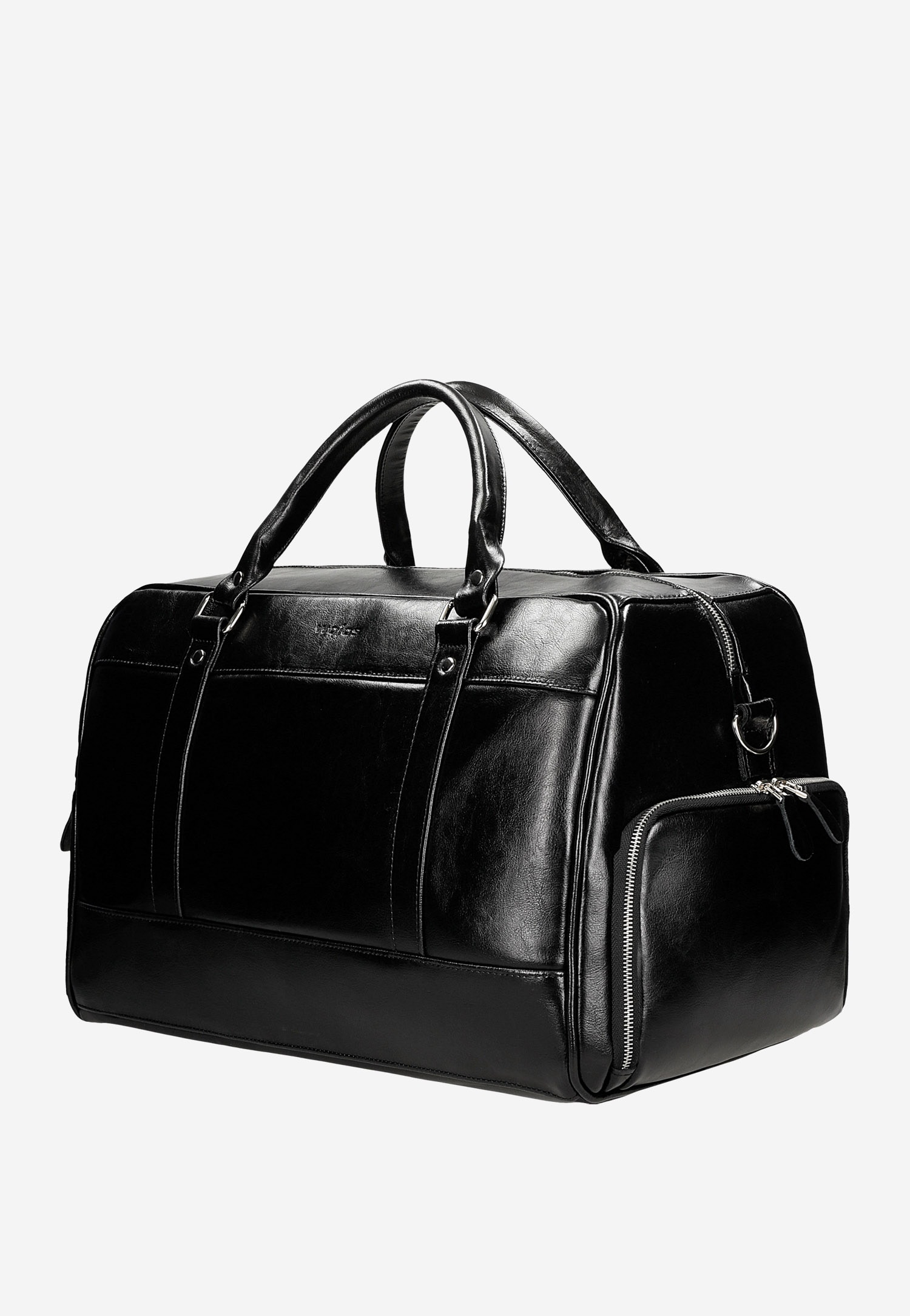 Pojemna czarna torba męska ze skóry naturalnej