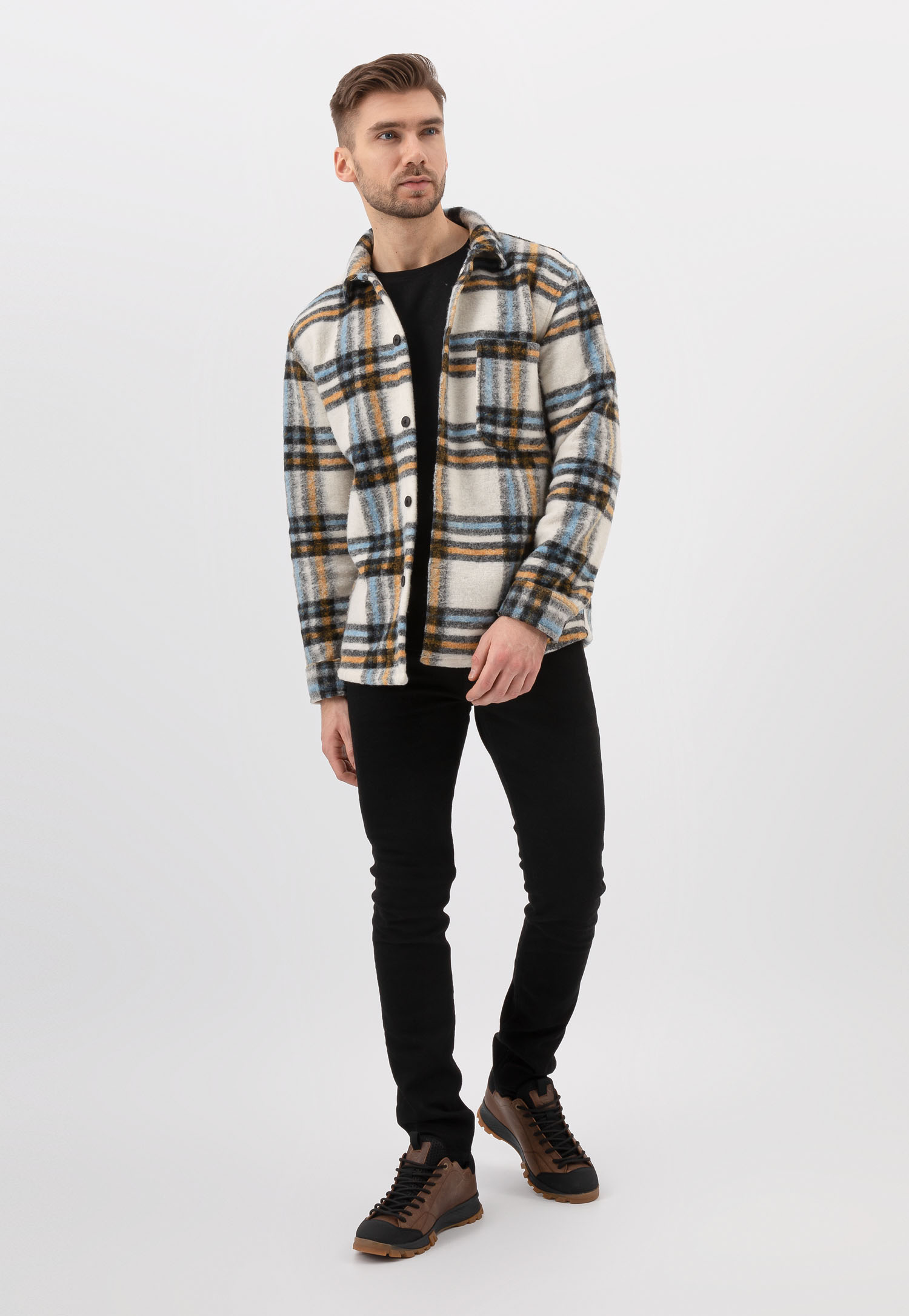 Półbuty męskie trekkingi w kolorze brązowym