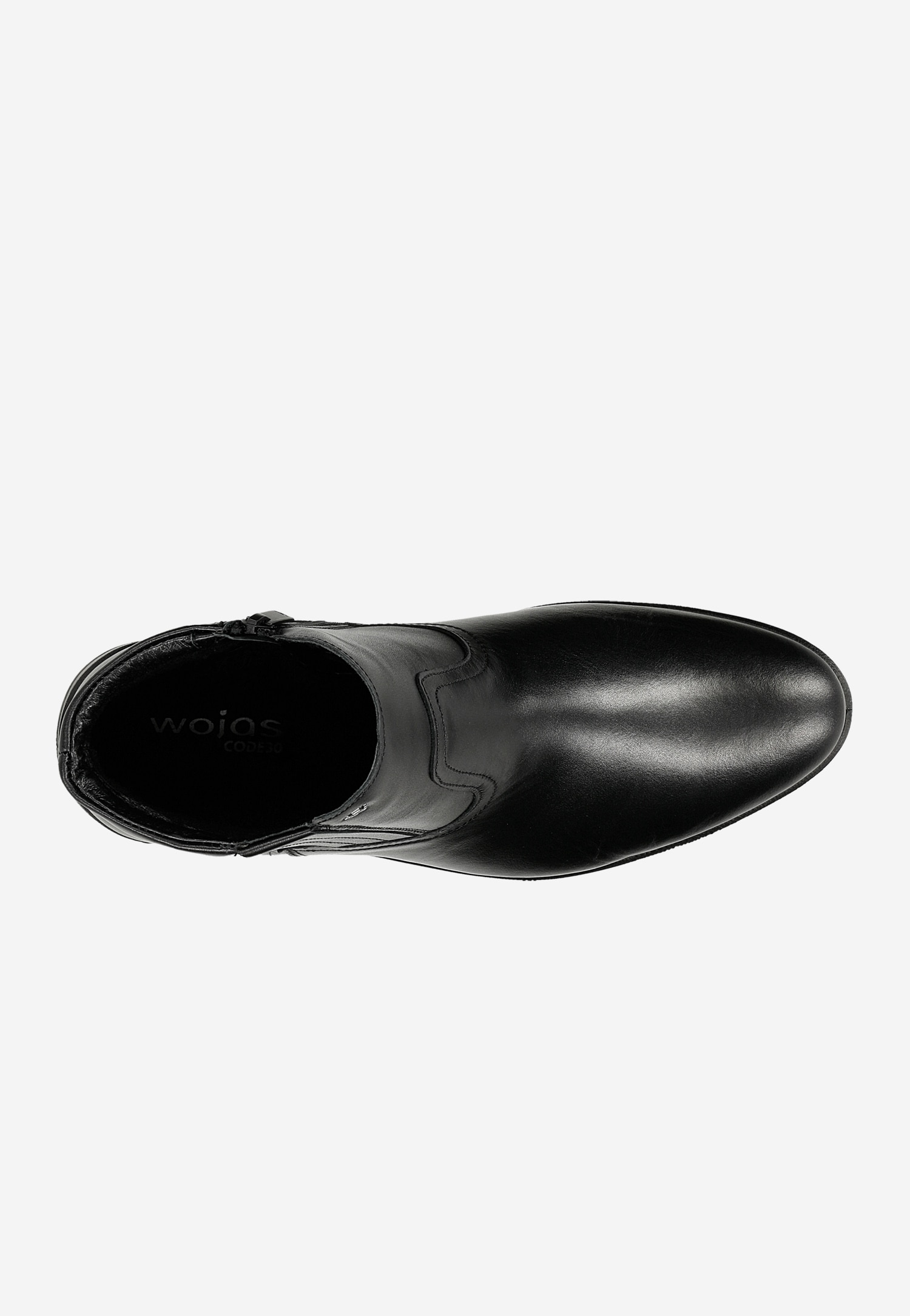 Czarne ocieplane botki męskie ze skóry licowej